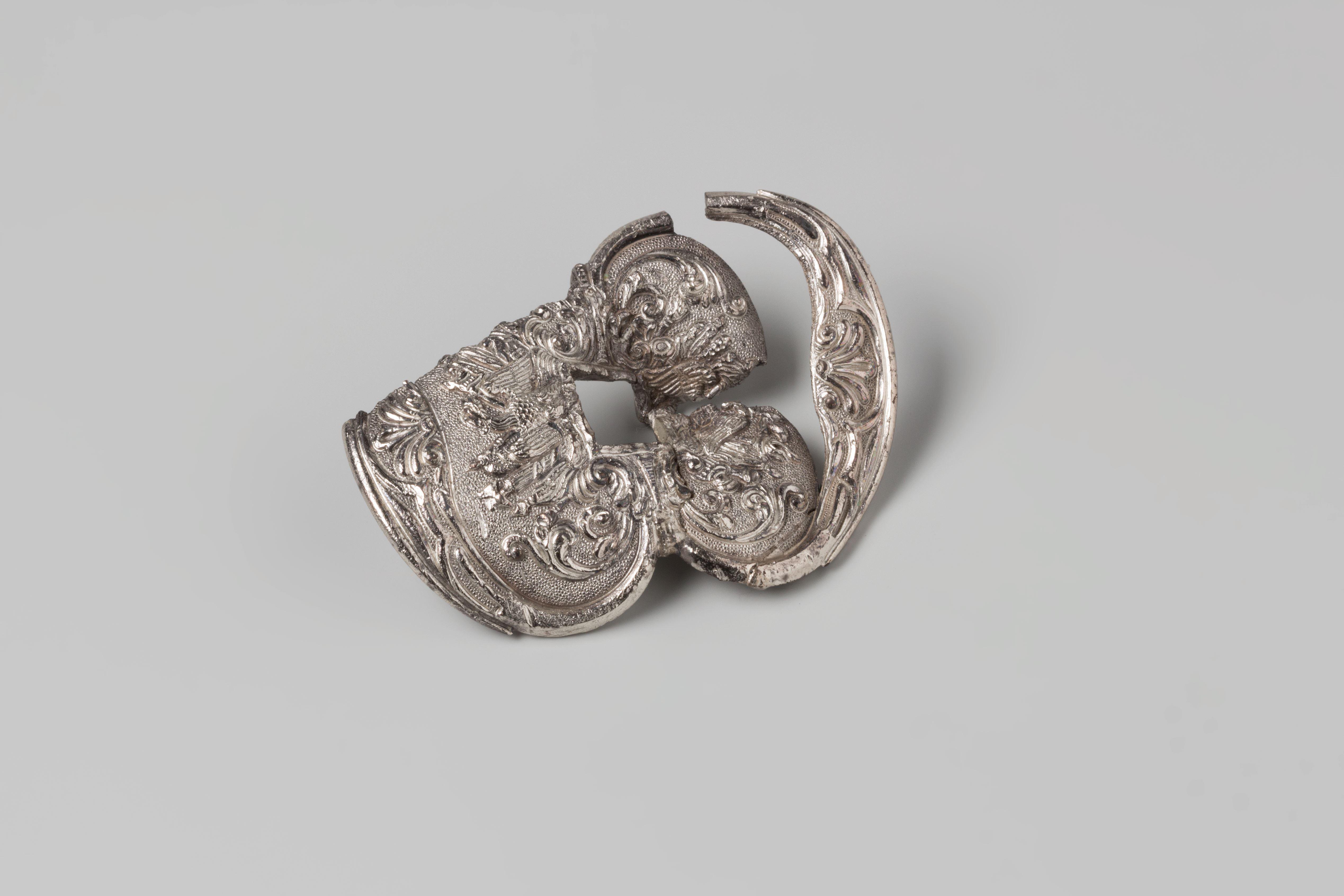 Silver crossbar of a sword from the wreck of the Dutch East Indiaman Hollandia