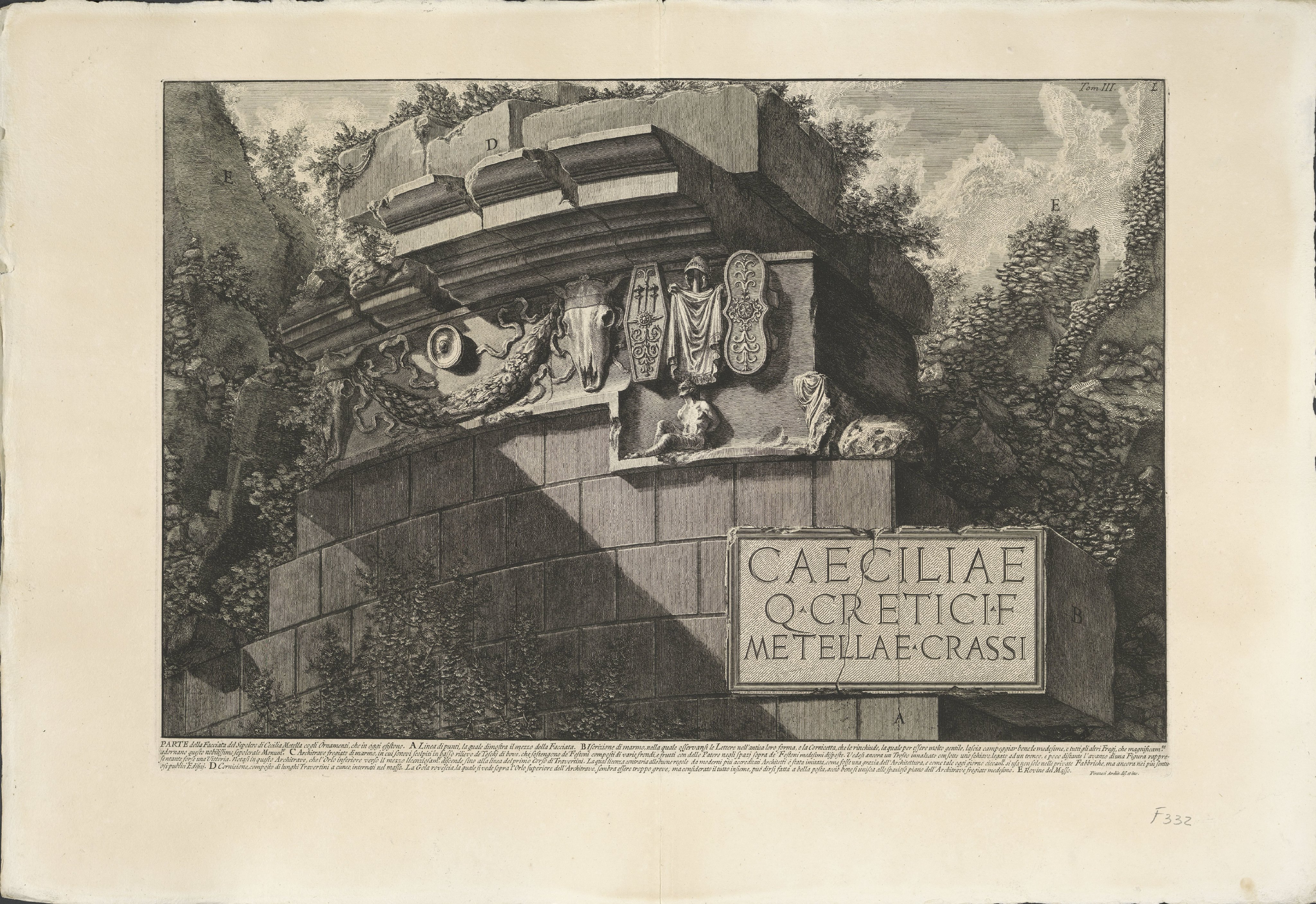Tombe van Caecilia Metella te Rome