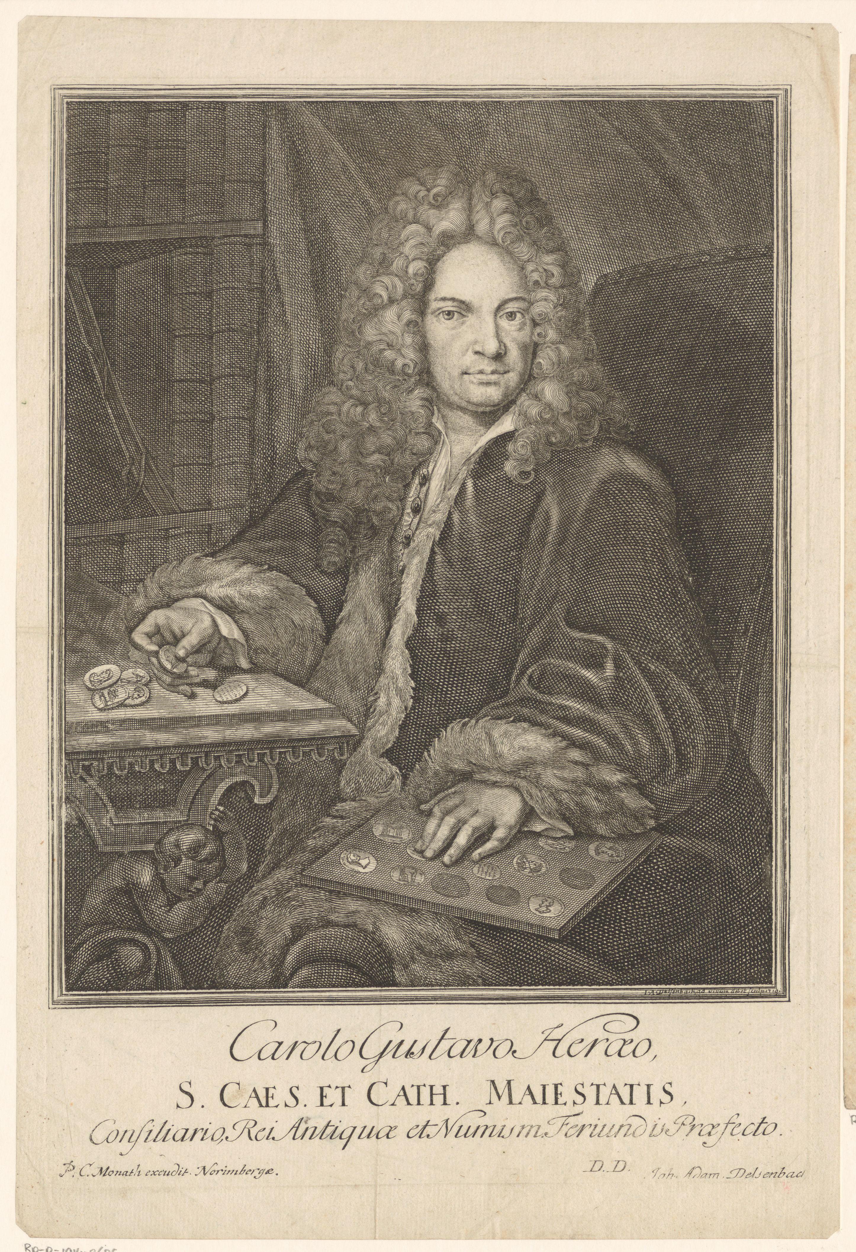 Portret van Karl Gustav Heraeus