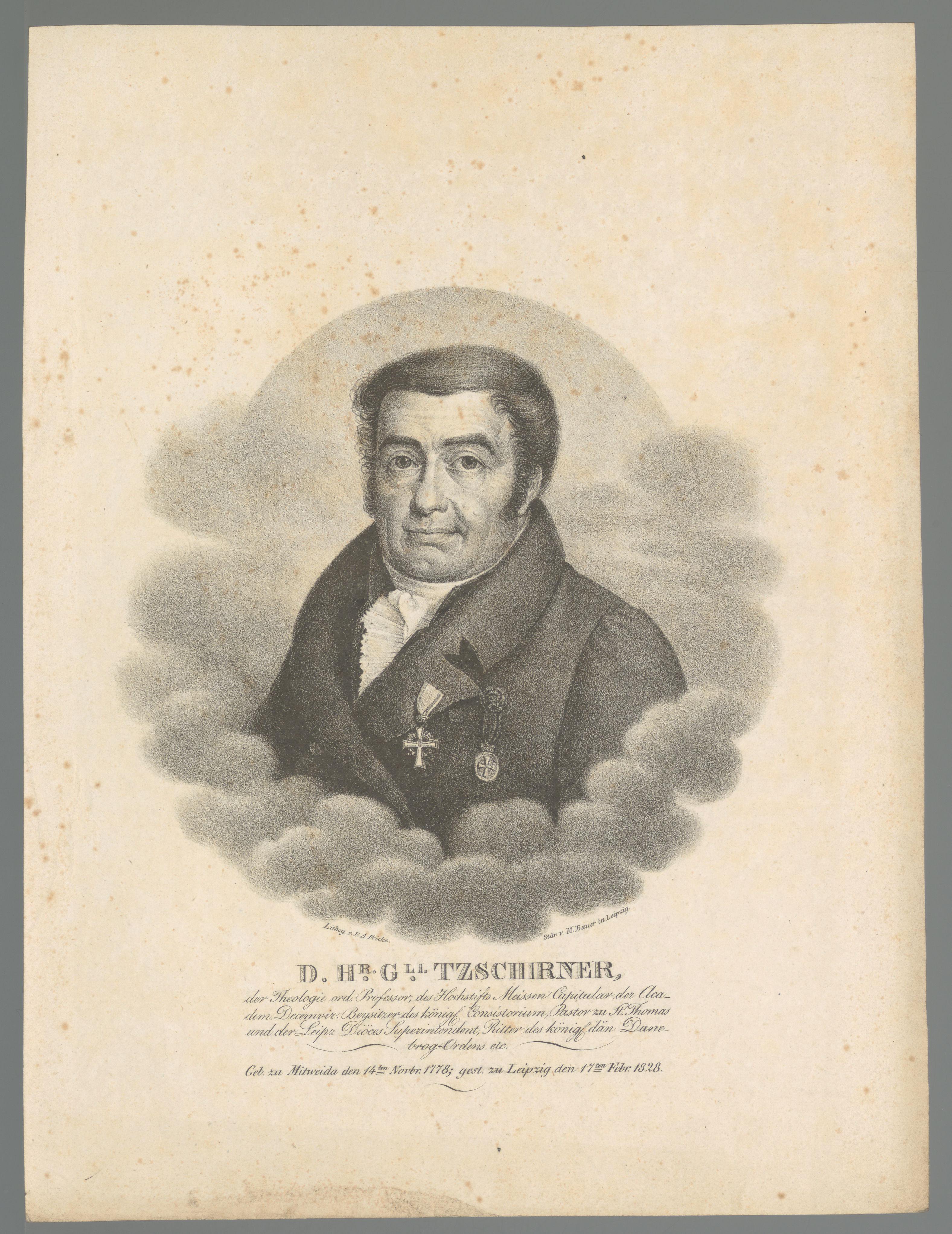 Portret van Heinrich Gottlieb Tzschirner