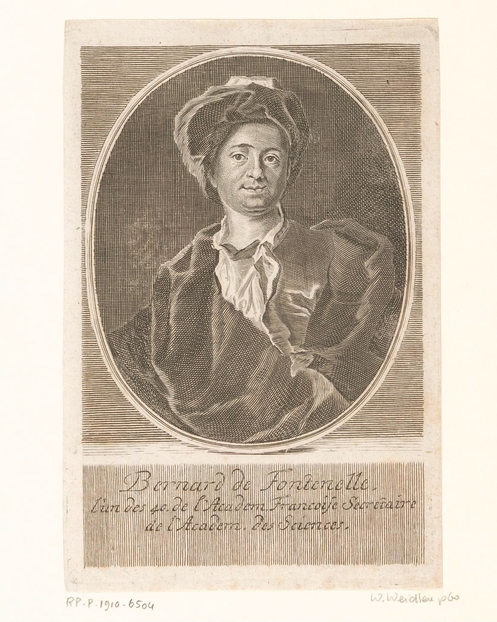 Portret van Bernhard de Fontenelle