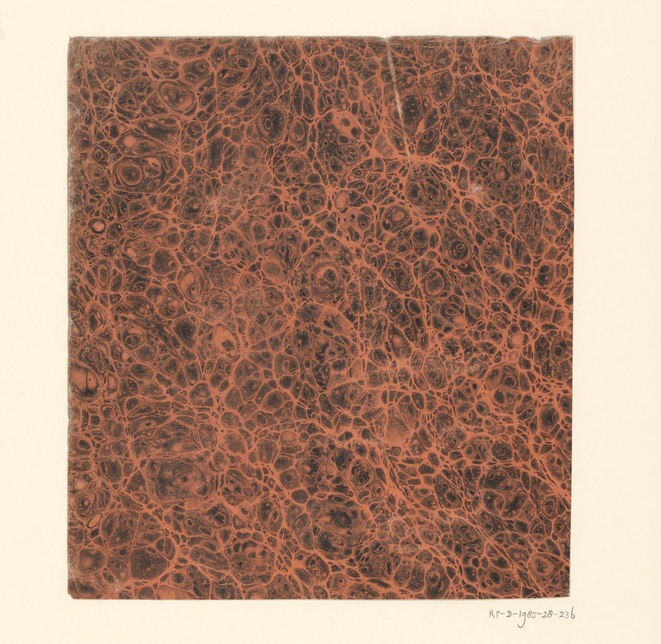 Ringkiezelmarmer in oranje en grijs