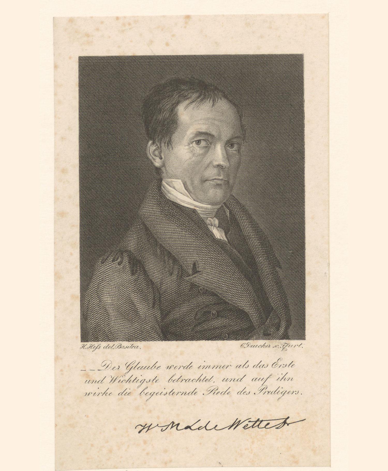 Portret van Wilhelm Martin Leberecht de Wette