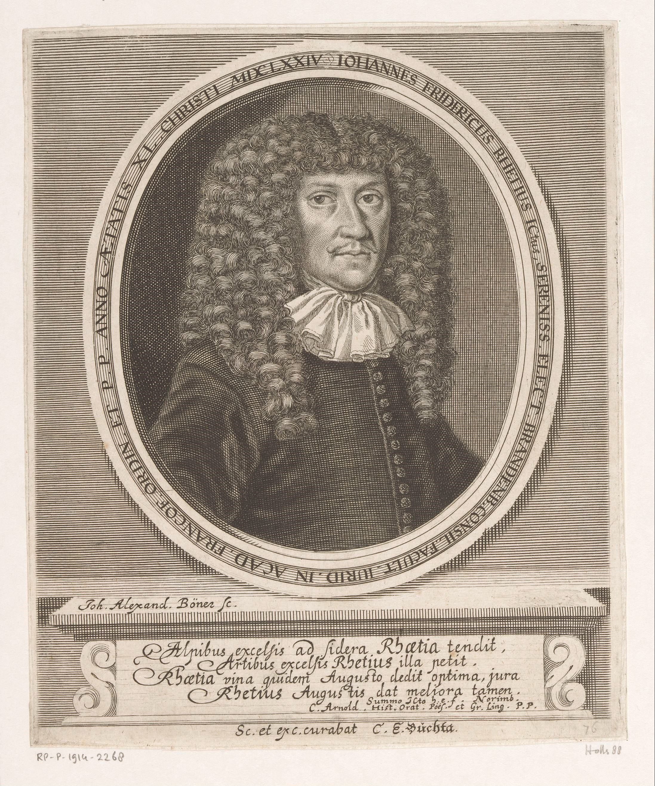 Portret van Johann Friedrich Rhetz