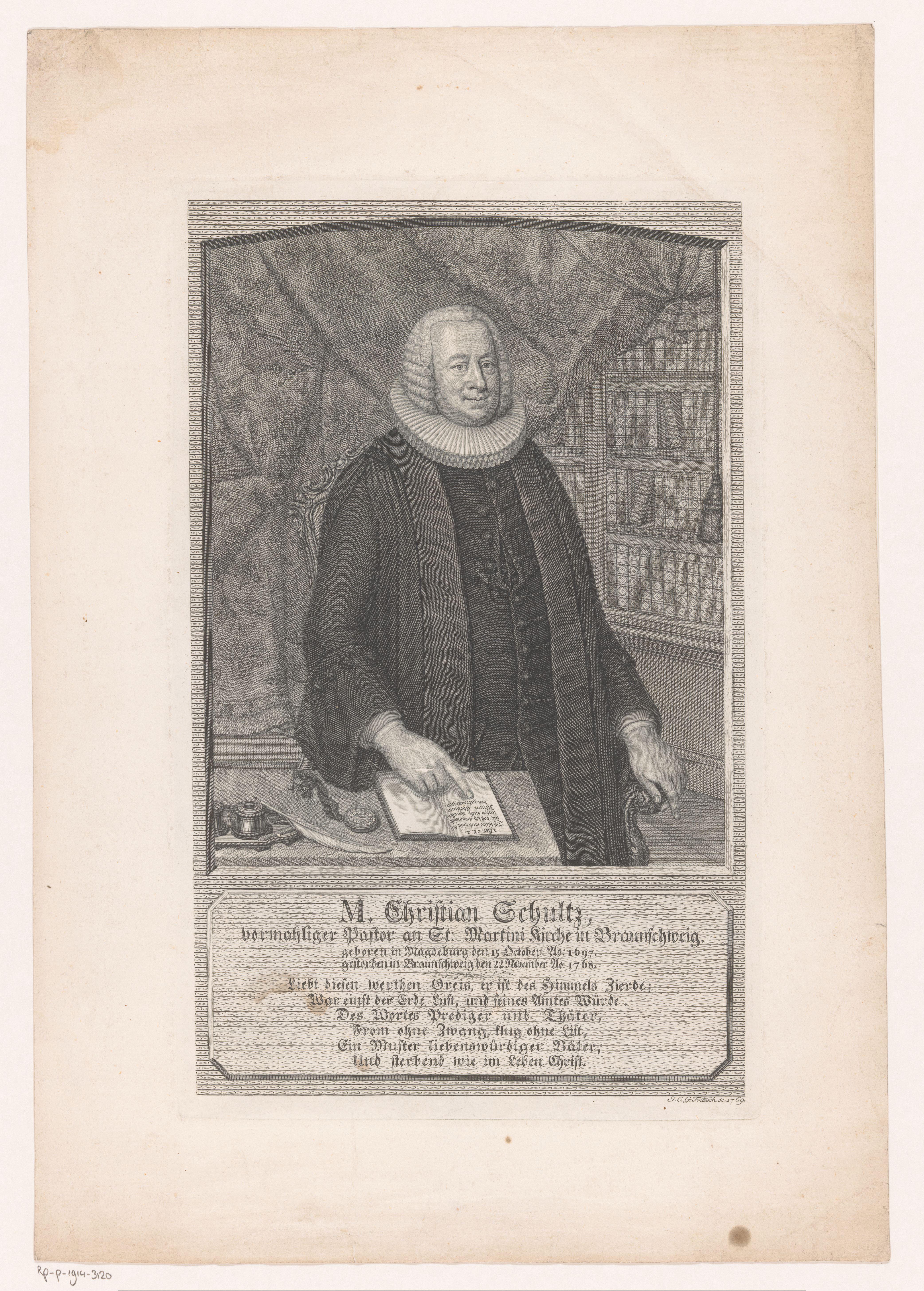 Portret van Christian Schultze