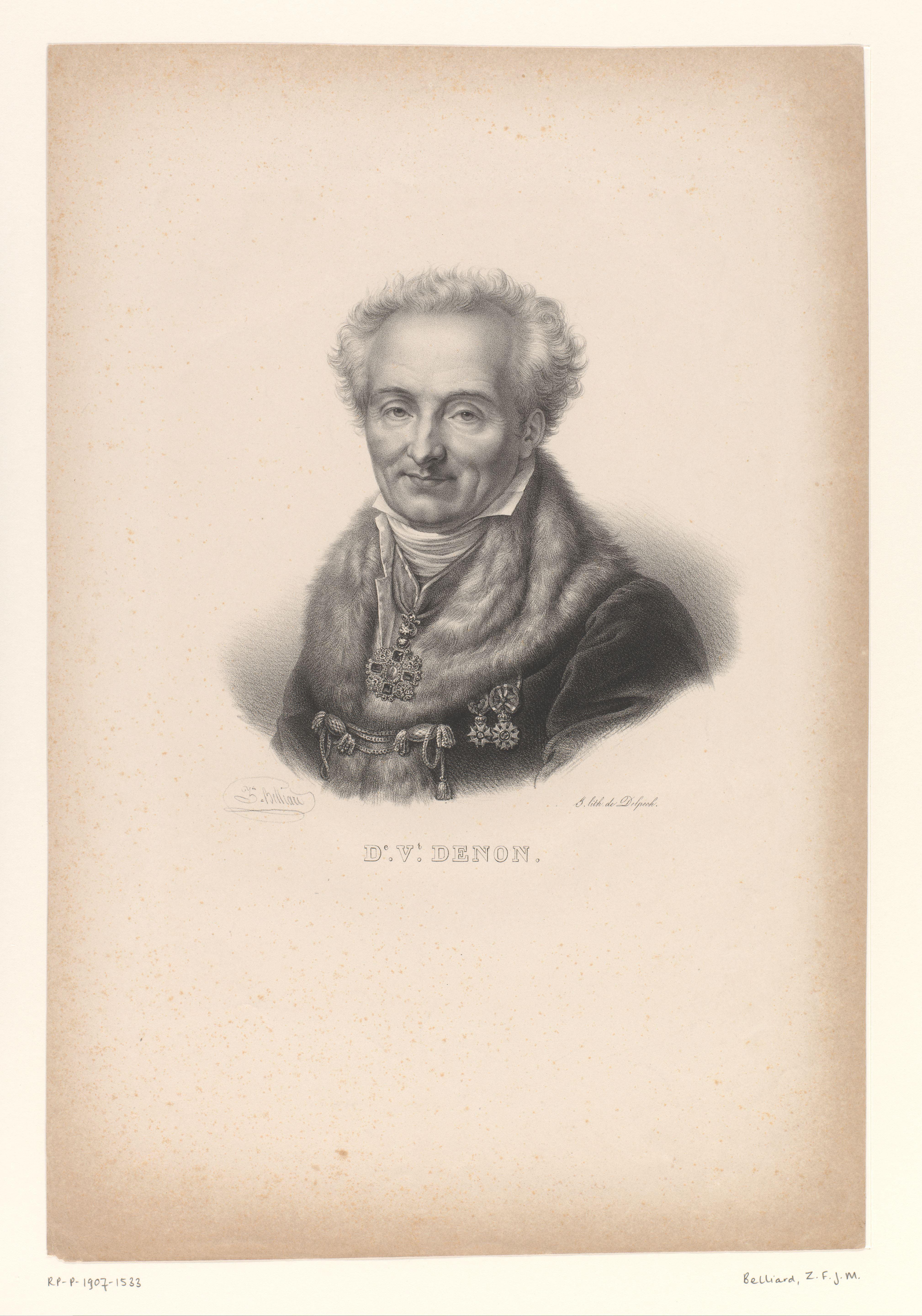 Portret van de schrijver en diplomaat Dominique Vivant Denon