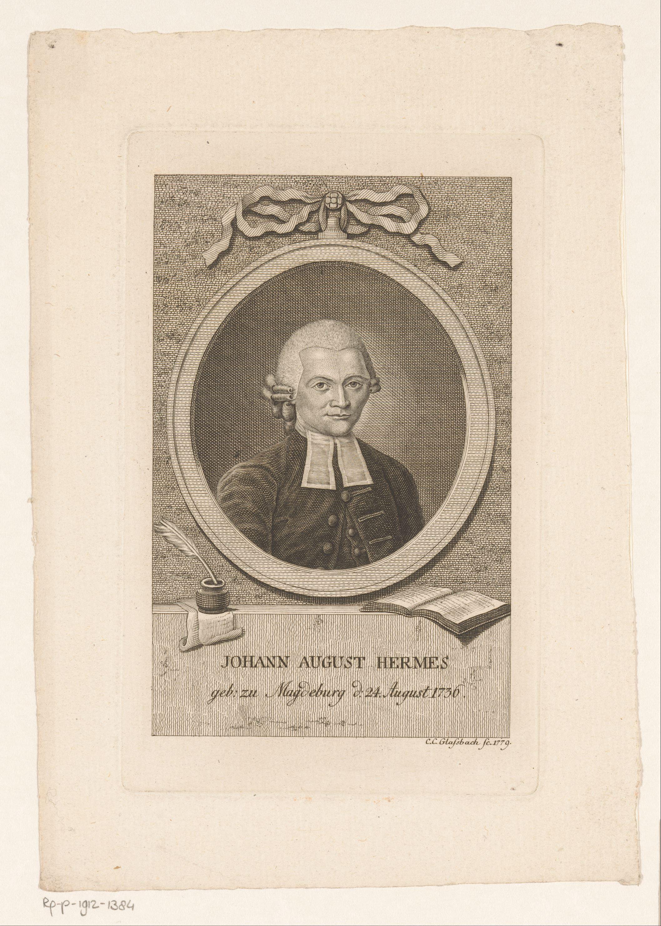 Portret van Johann August Hermes