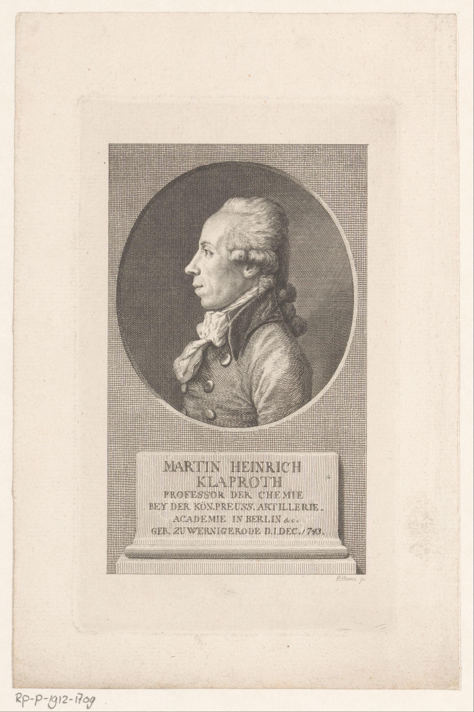 Portret van Martin Heinrich Klaproth