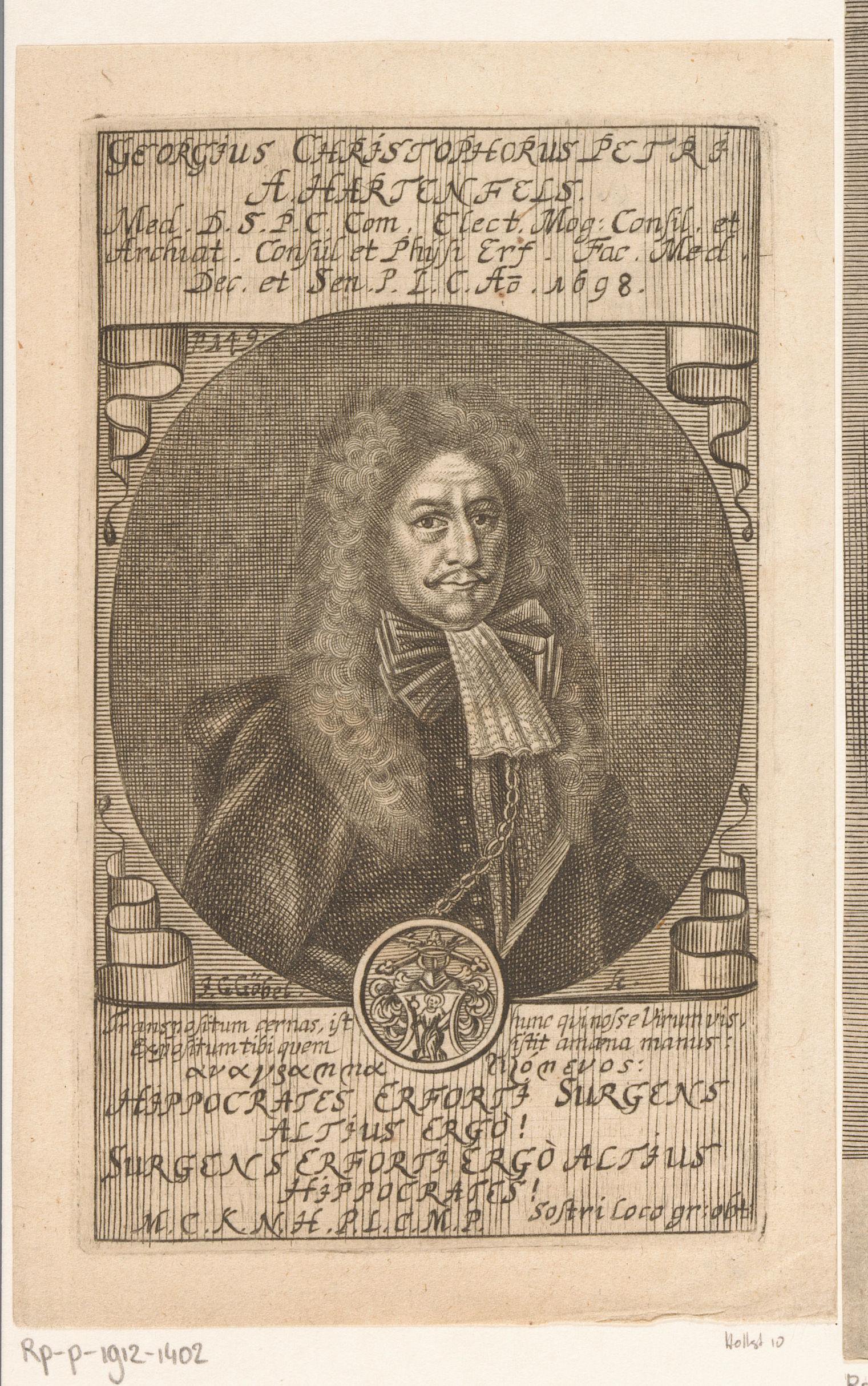 Portret van Georg Christoph Petri von Hartenfels