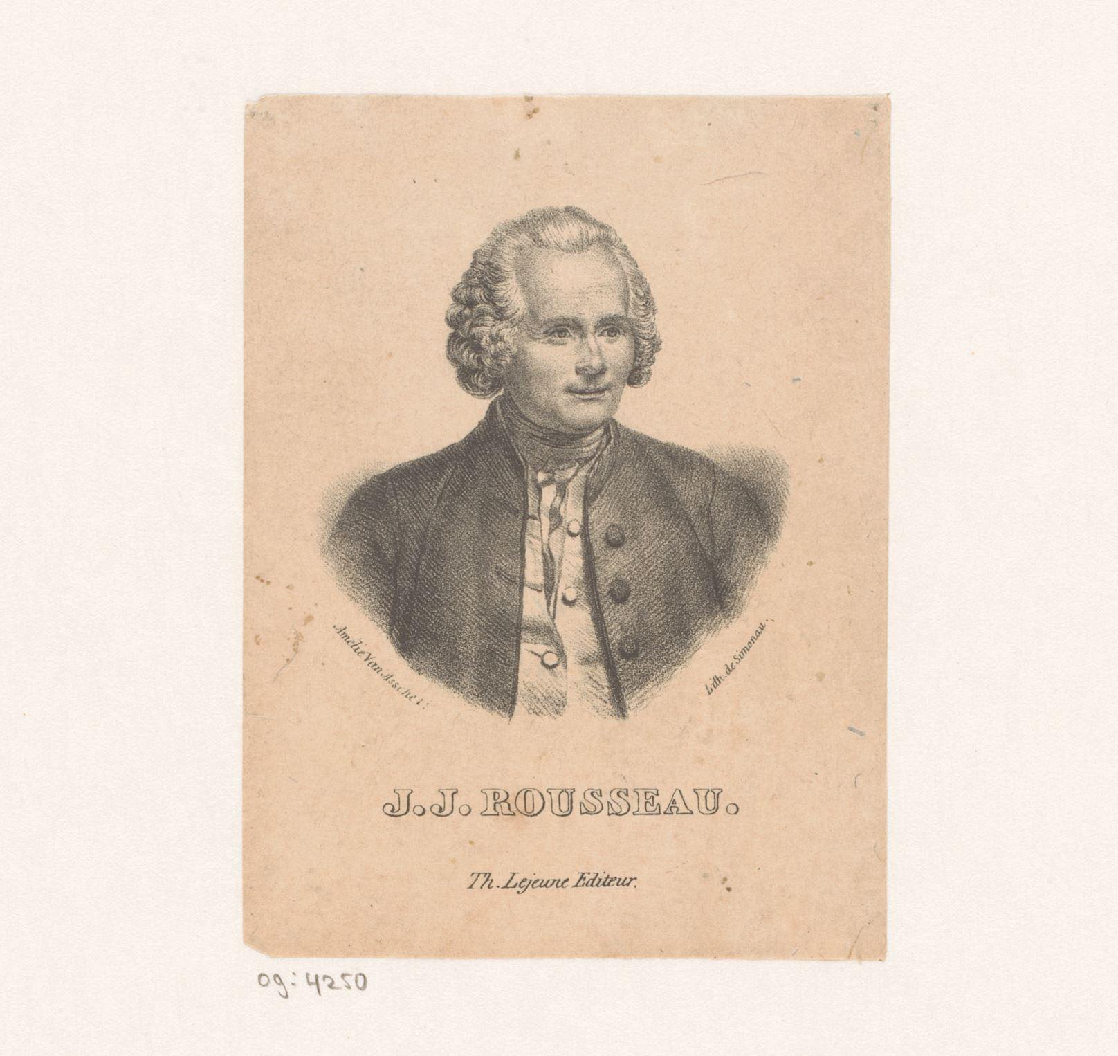 Portret van Jean-Jacques Rousseau