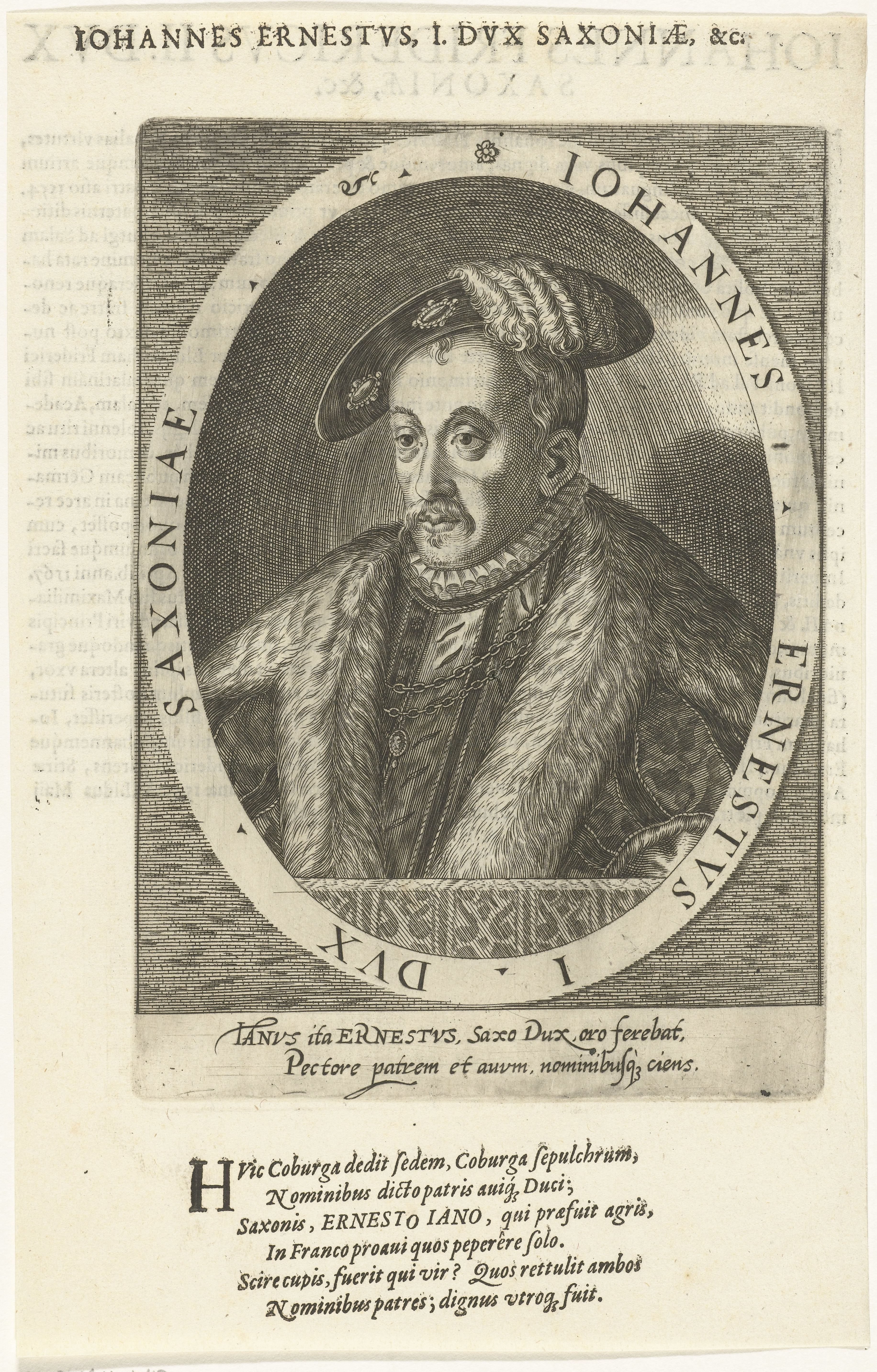 Portret van Johan Ernst I, hertog van Saksen-Coburg