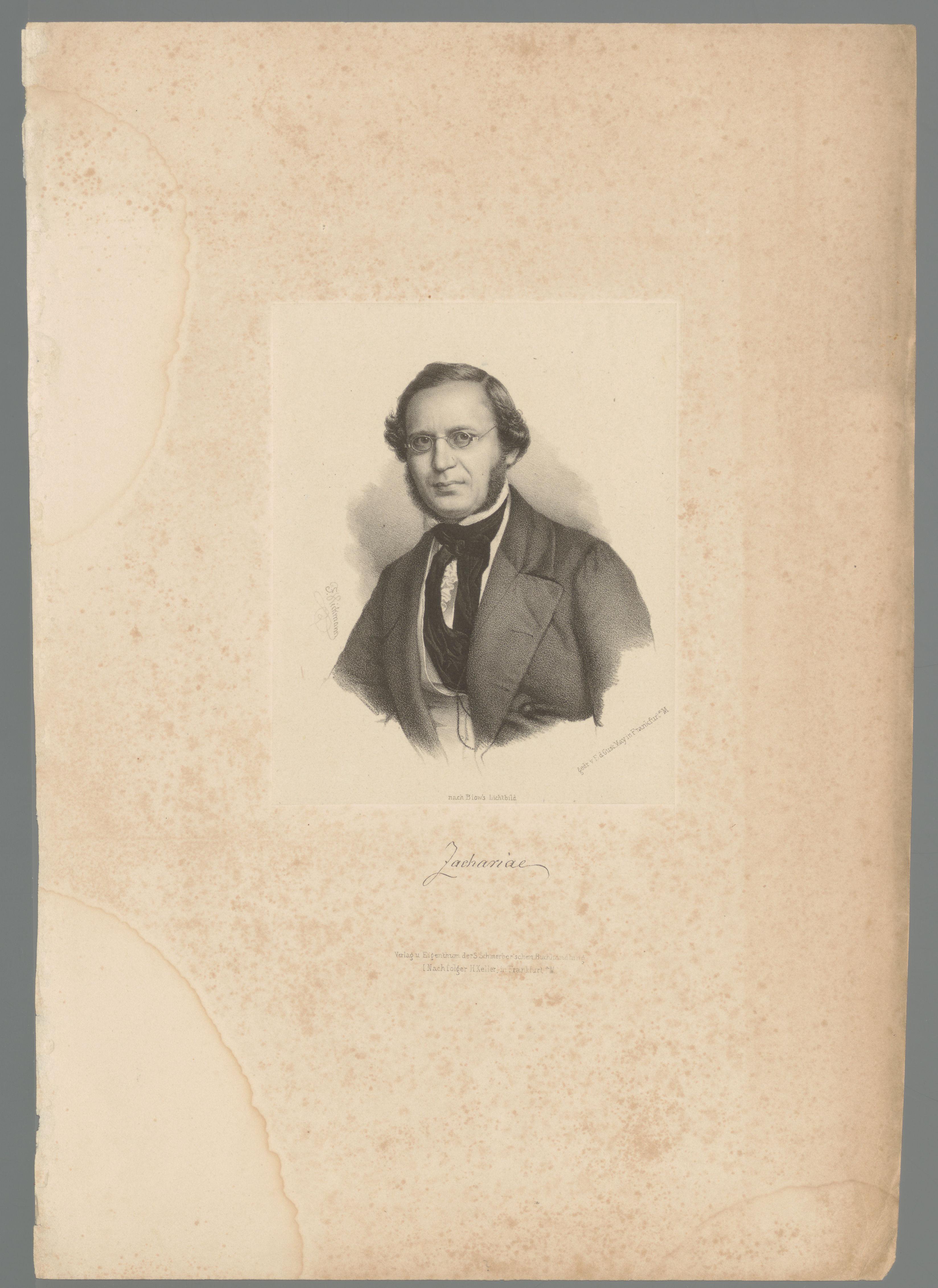 Portret van Heinrich Albert Zachariä