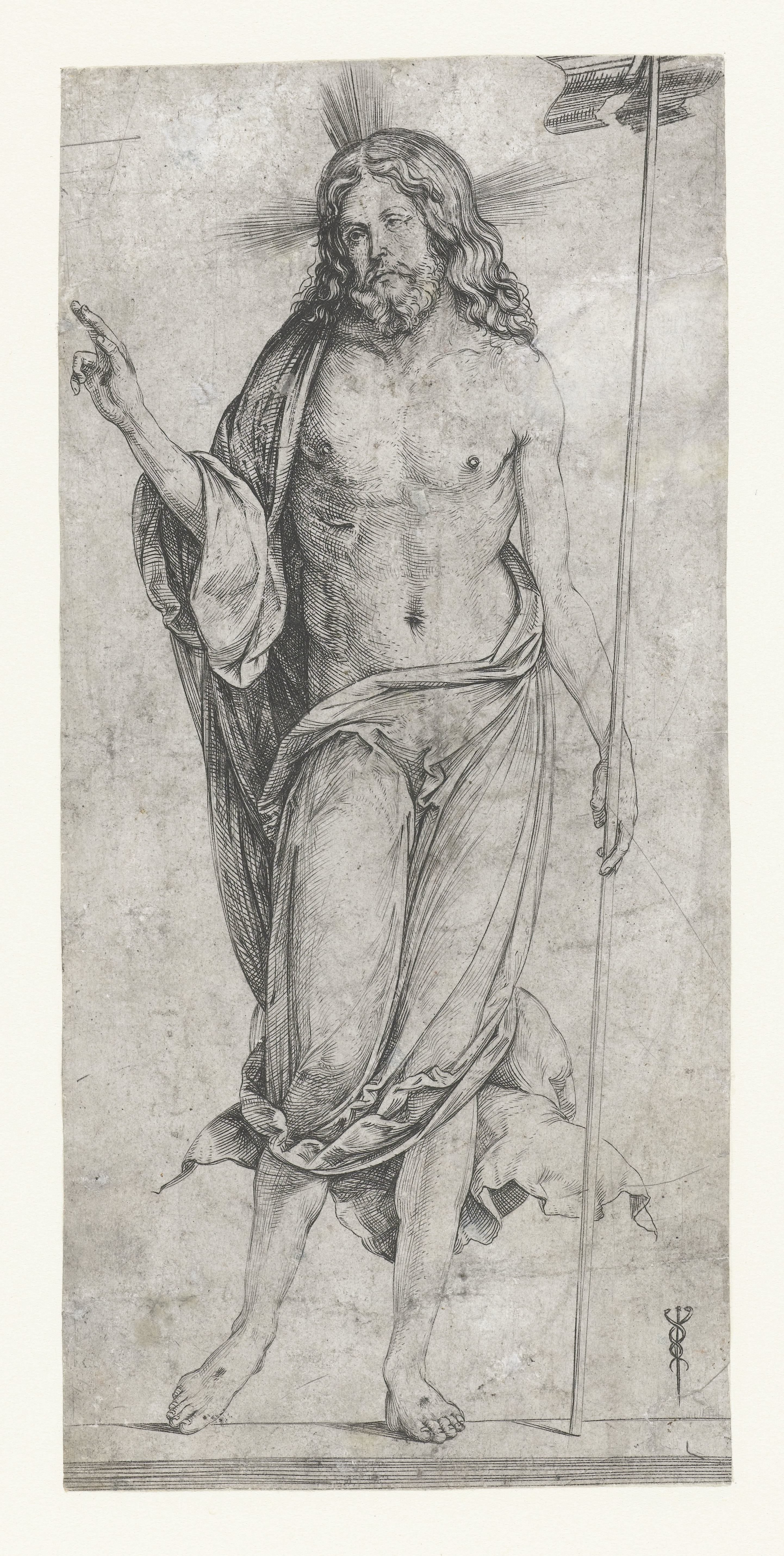 Staande Christus als Salvator Mundi