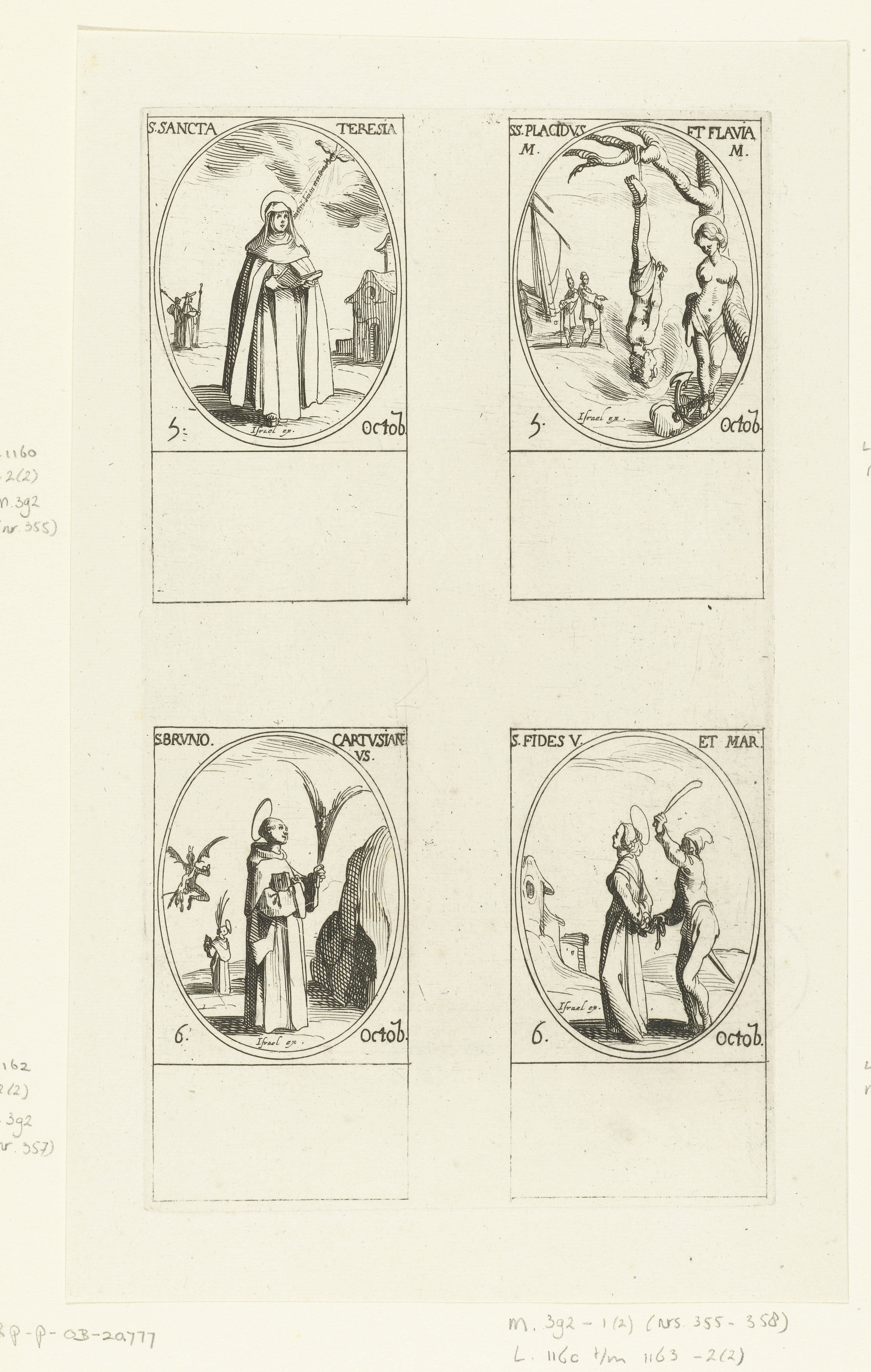 Heilige Theresia van Avila, Heilige Placidus en Heilige Flavia van Subiaco, Heilige Bruno de Kartuizer, Heilige Fides van Agen (5-6 oktober)