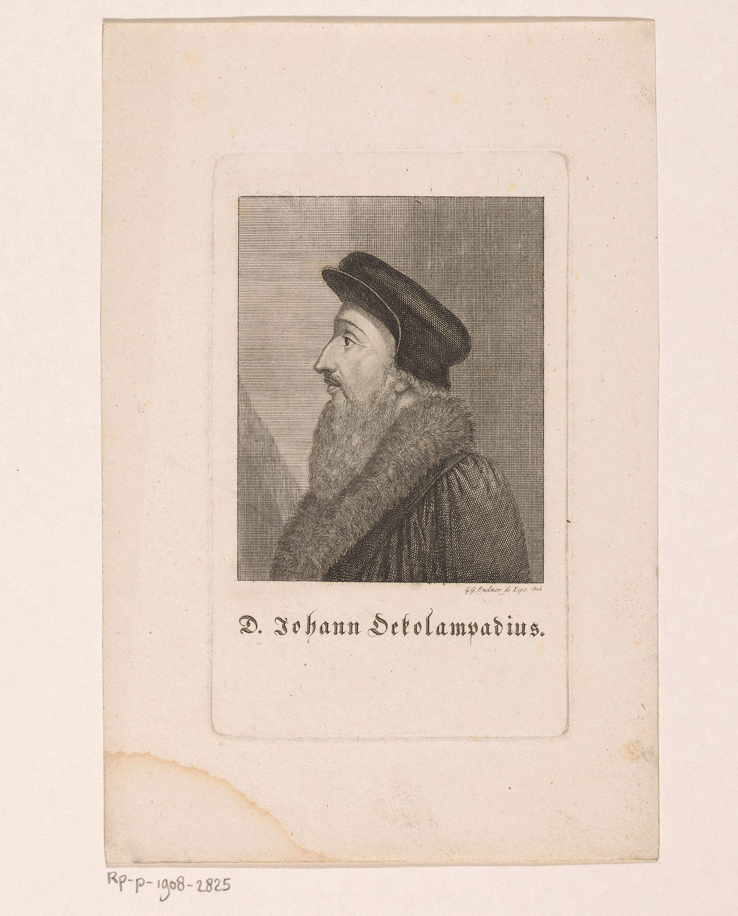 Portret van Johannes Oecolampadius