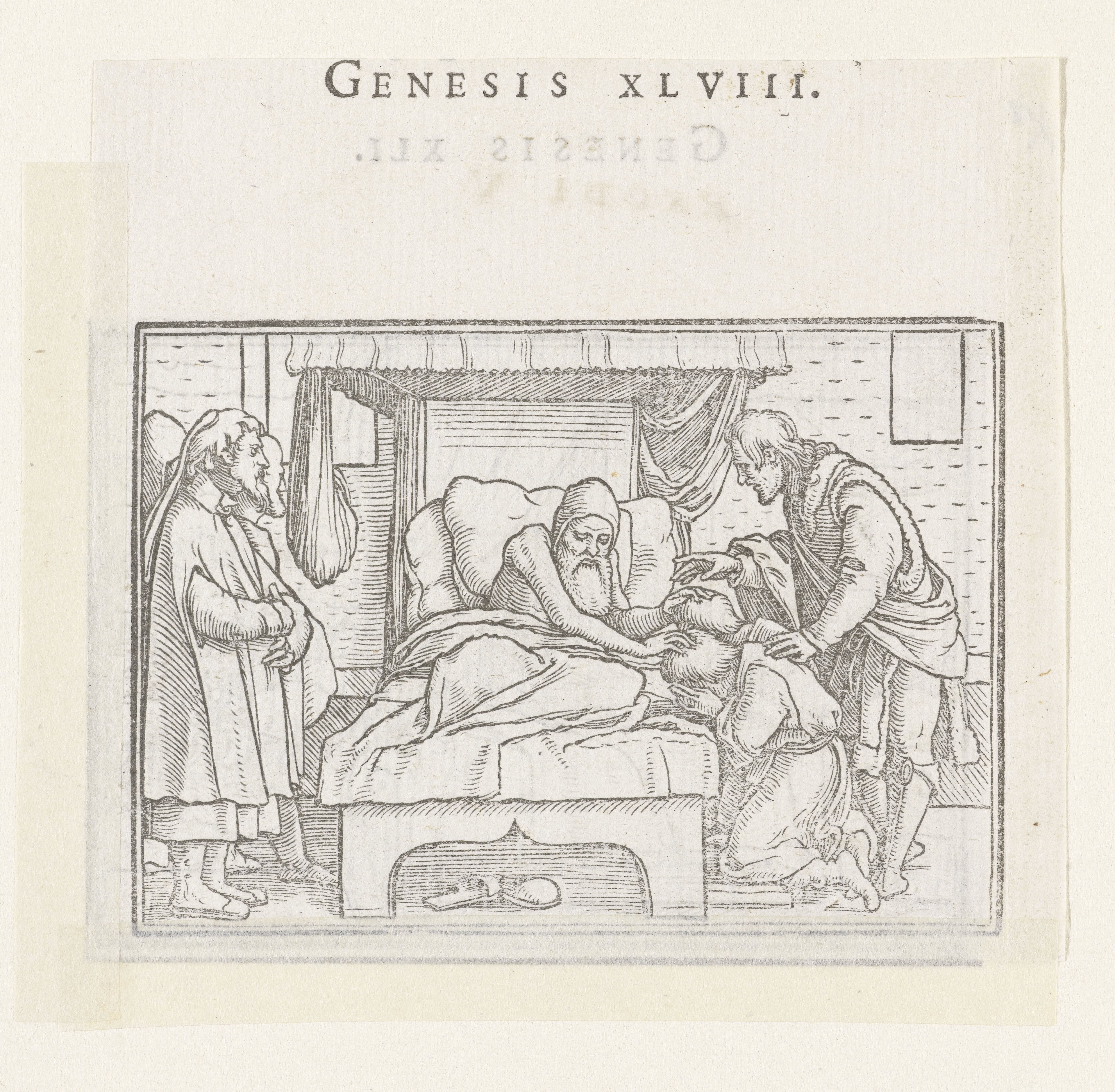 Jakob zegent Efraïm en Manasse