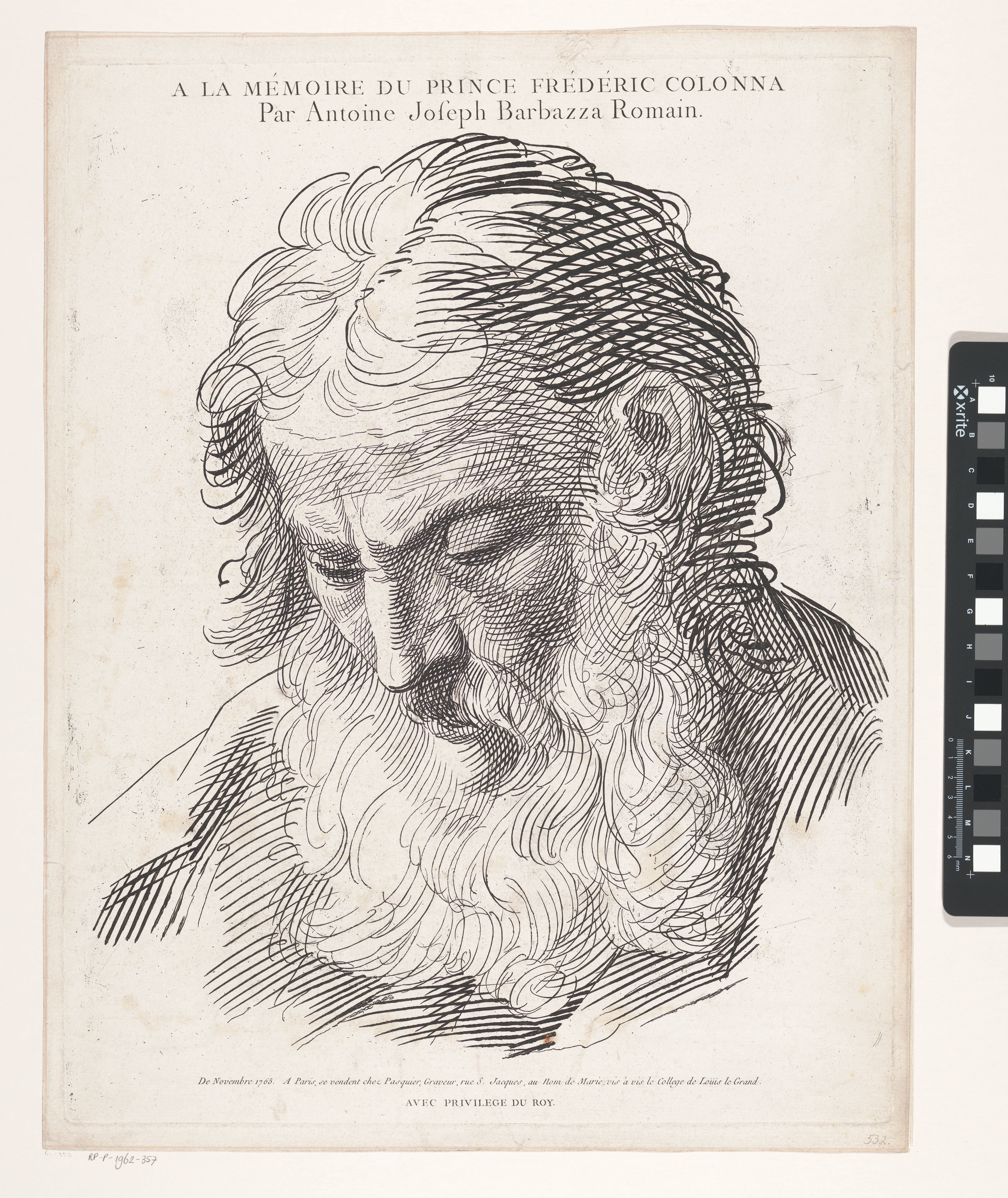 Kop van een oude man met baard