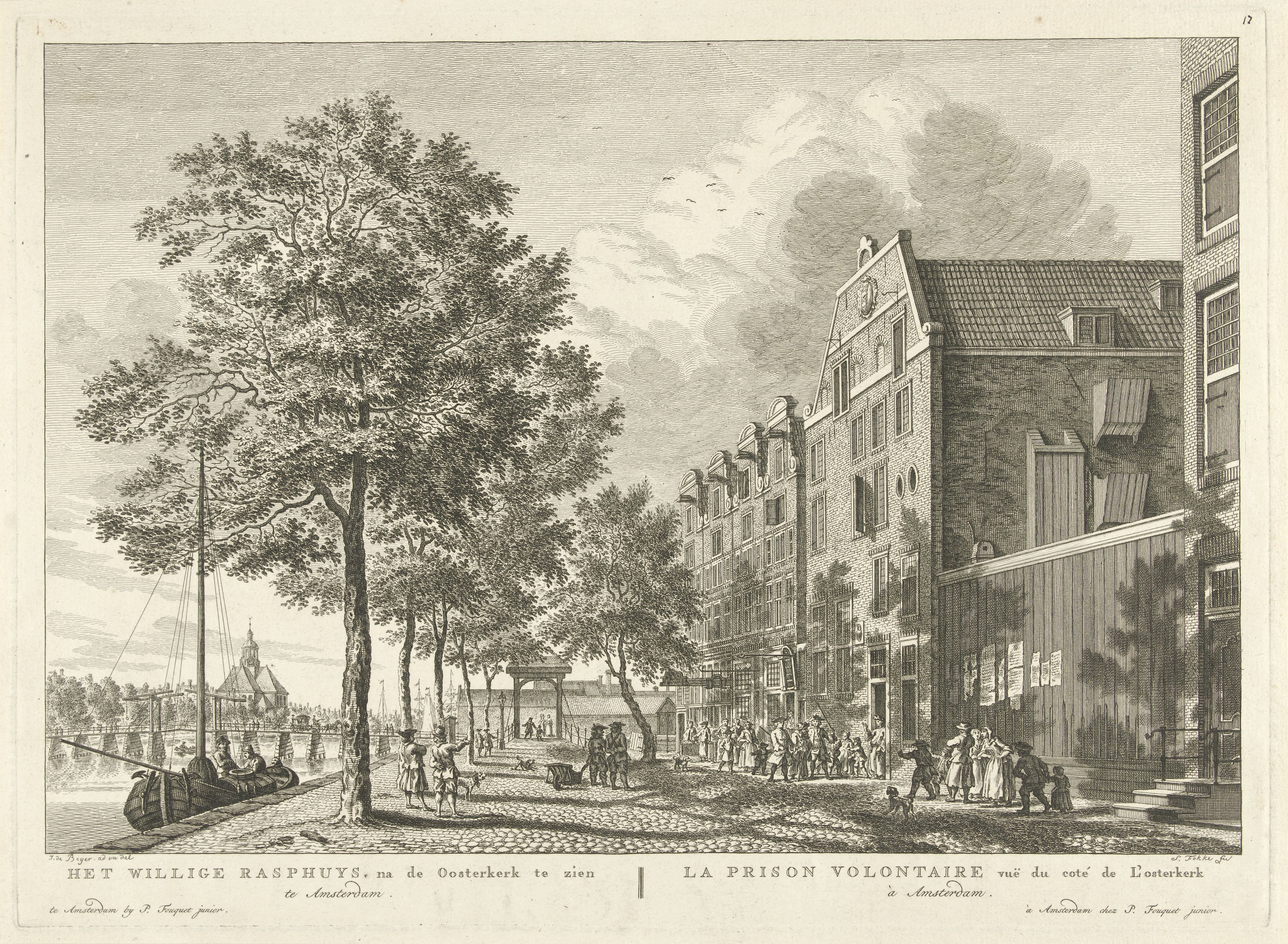 Gezicht op het Willige Rasphuis te Amsterdam