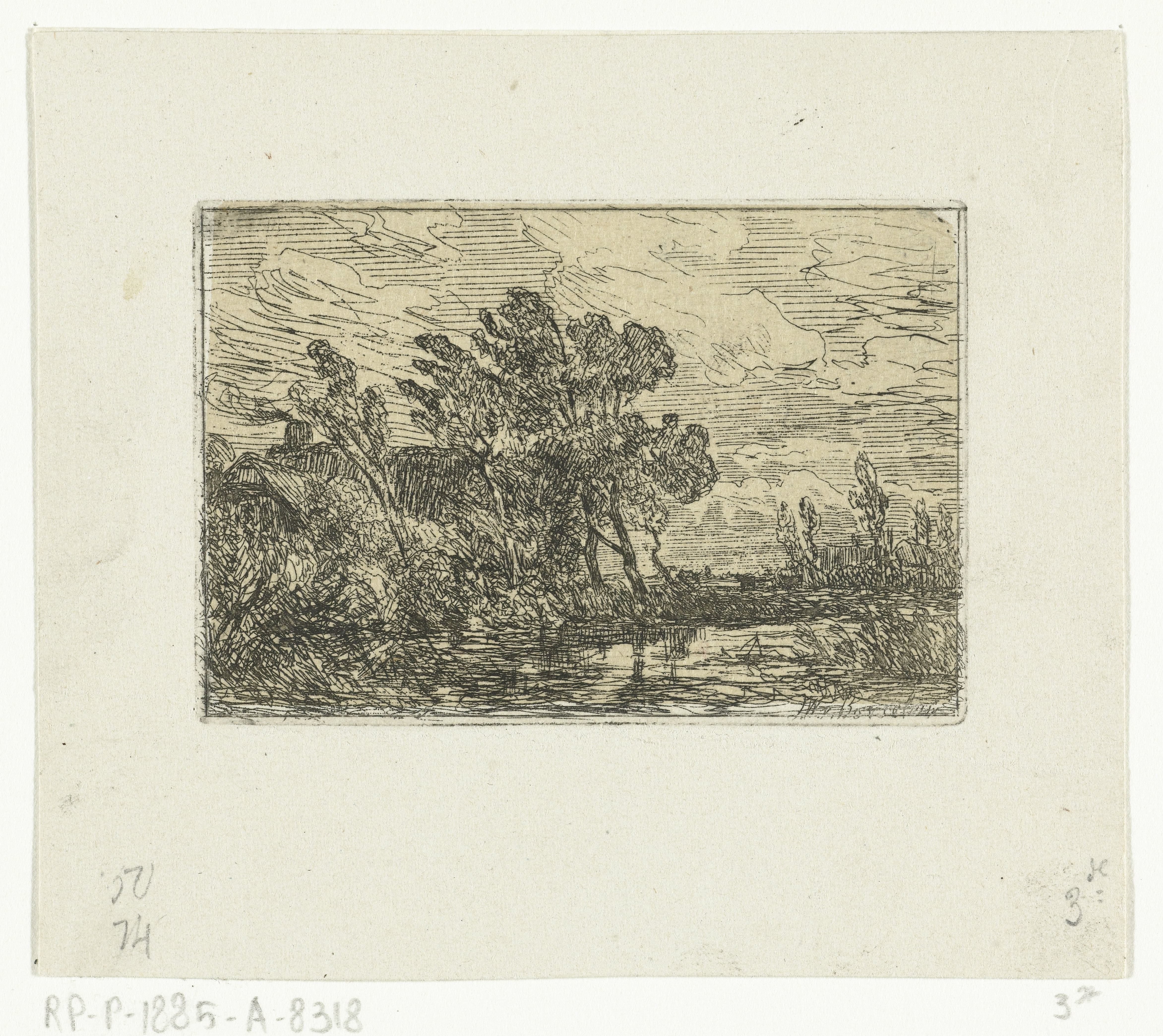 Landschap met boerderij