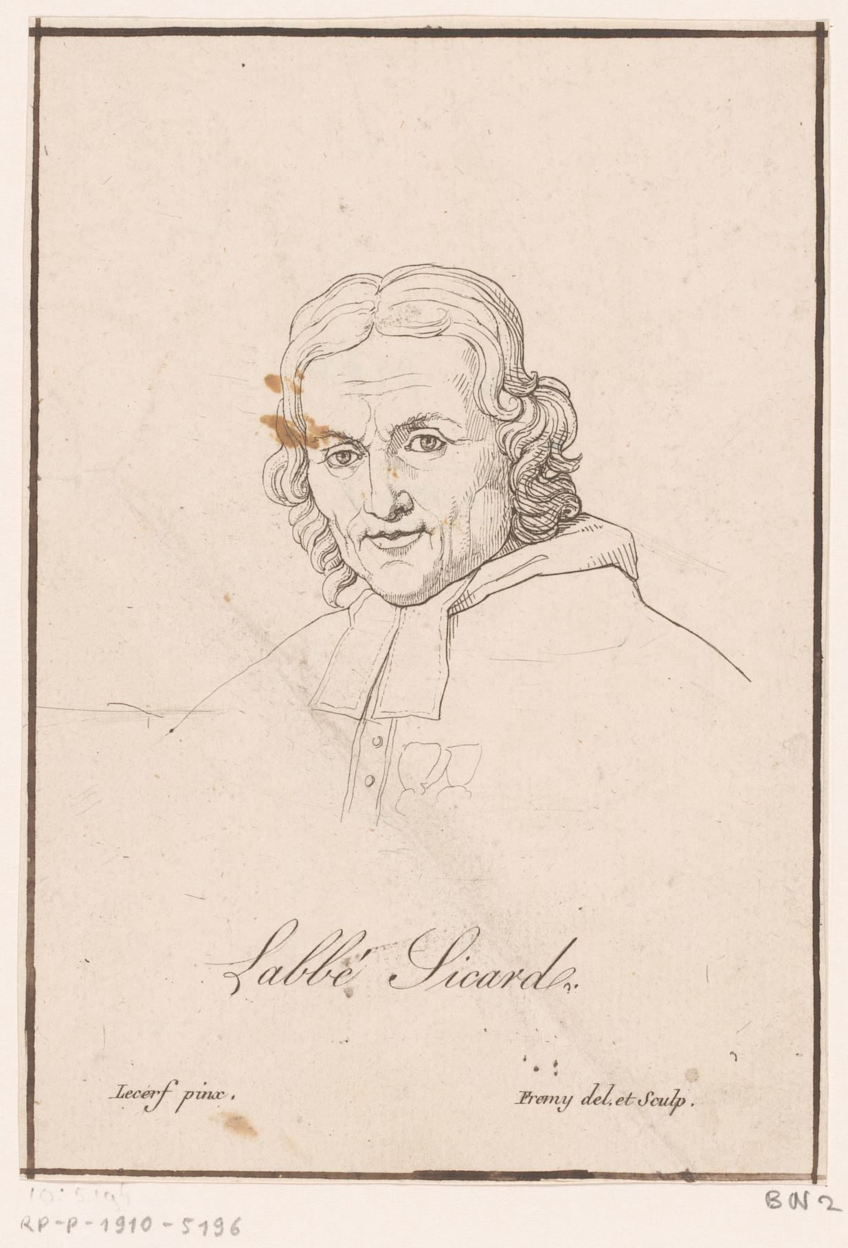 Portret van Roch-Ambroise Cucurron Sicard