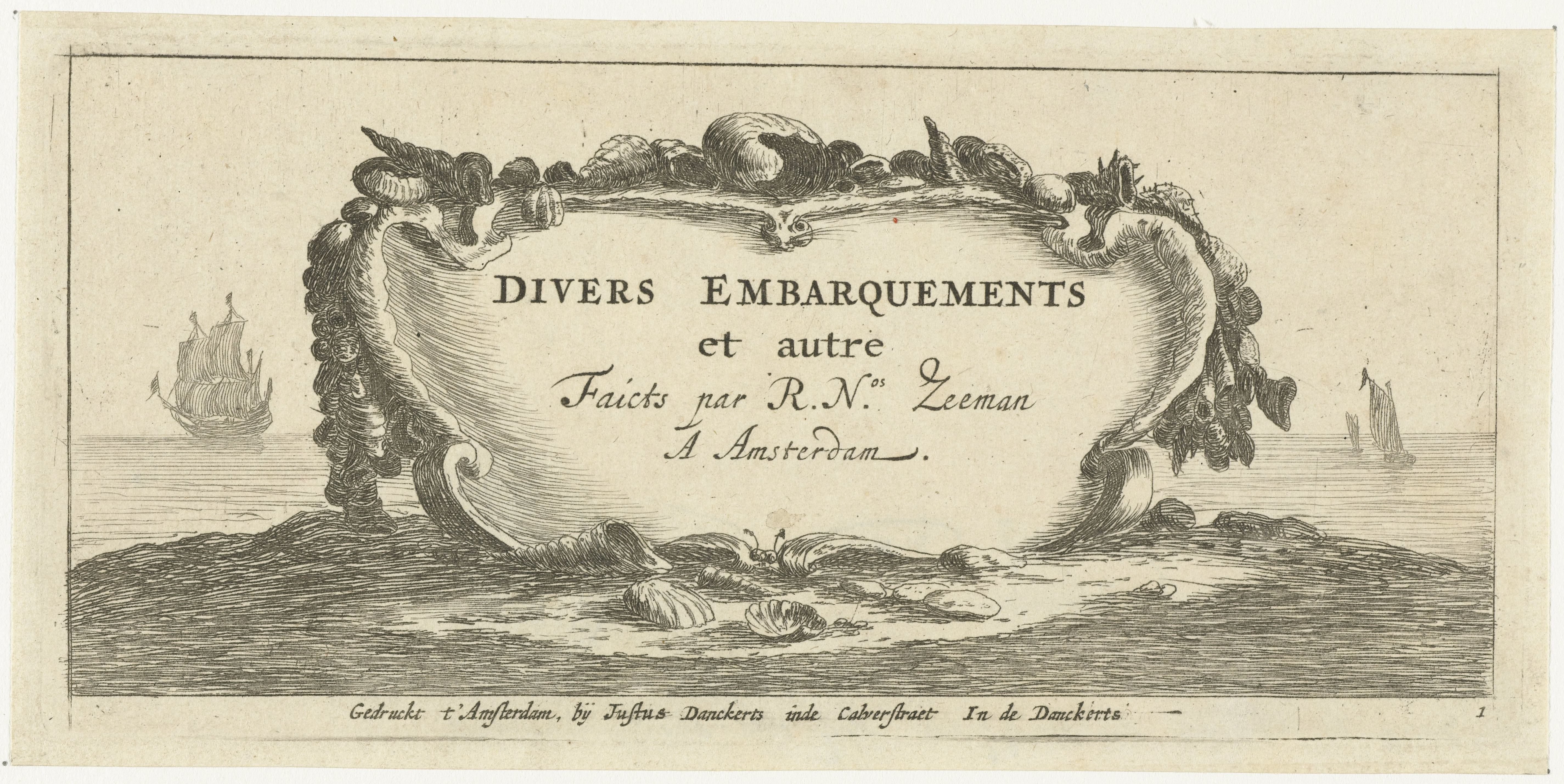 Cartouche met schelpen
