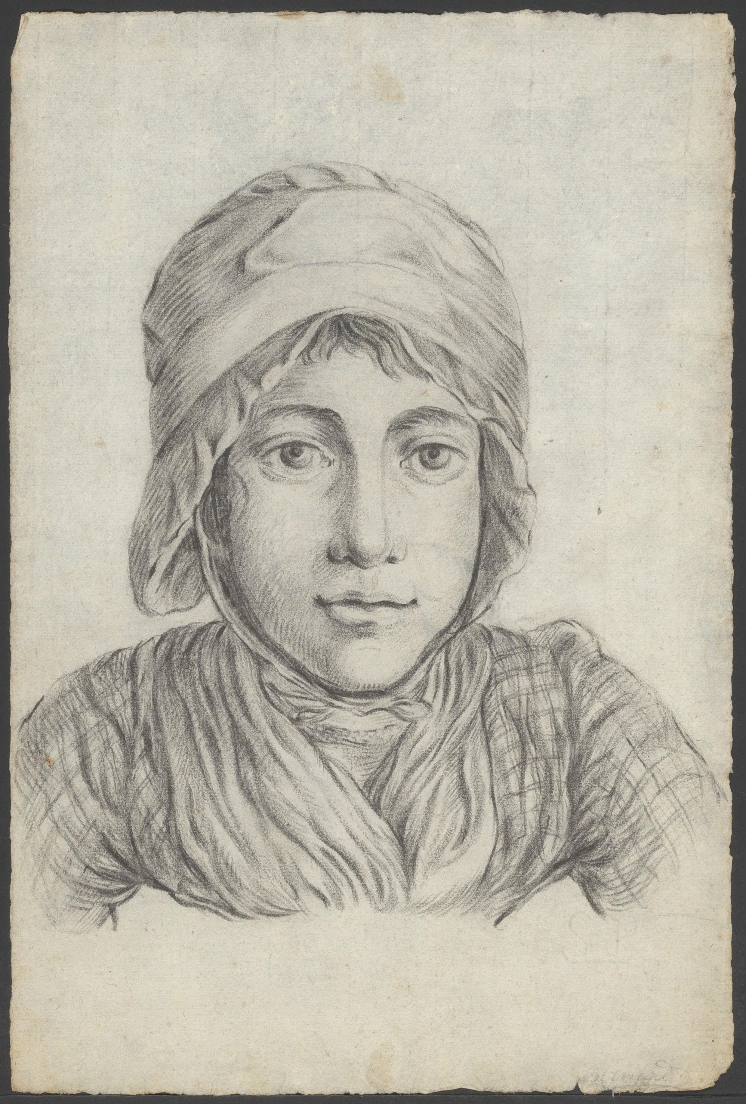 Portret van een jong meisje in klederdracht