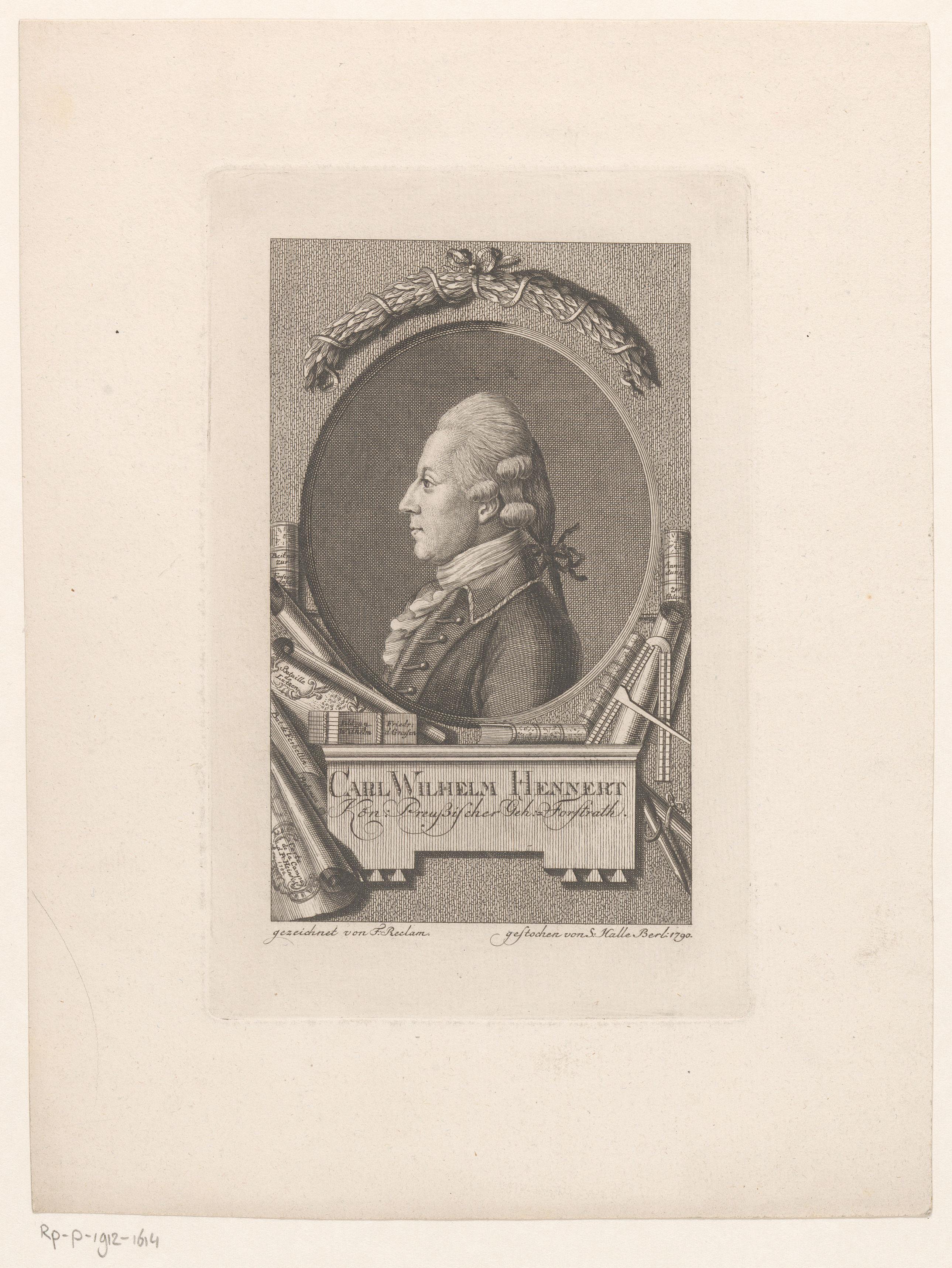 Portret van Karl Wilhelm Hennert
