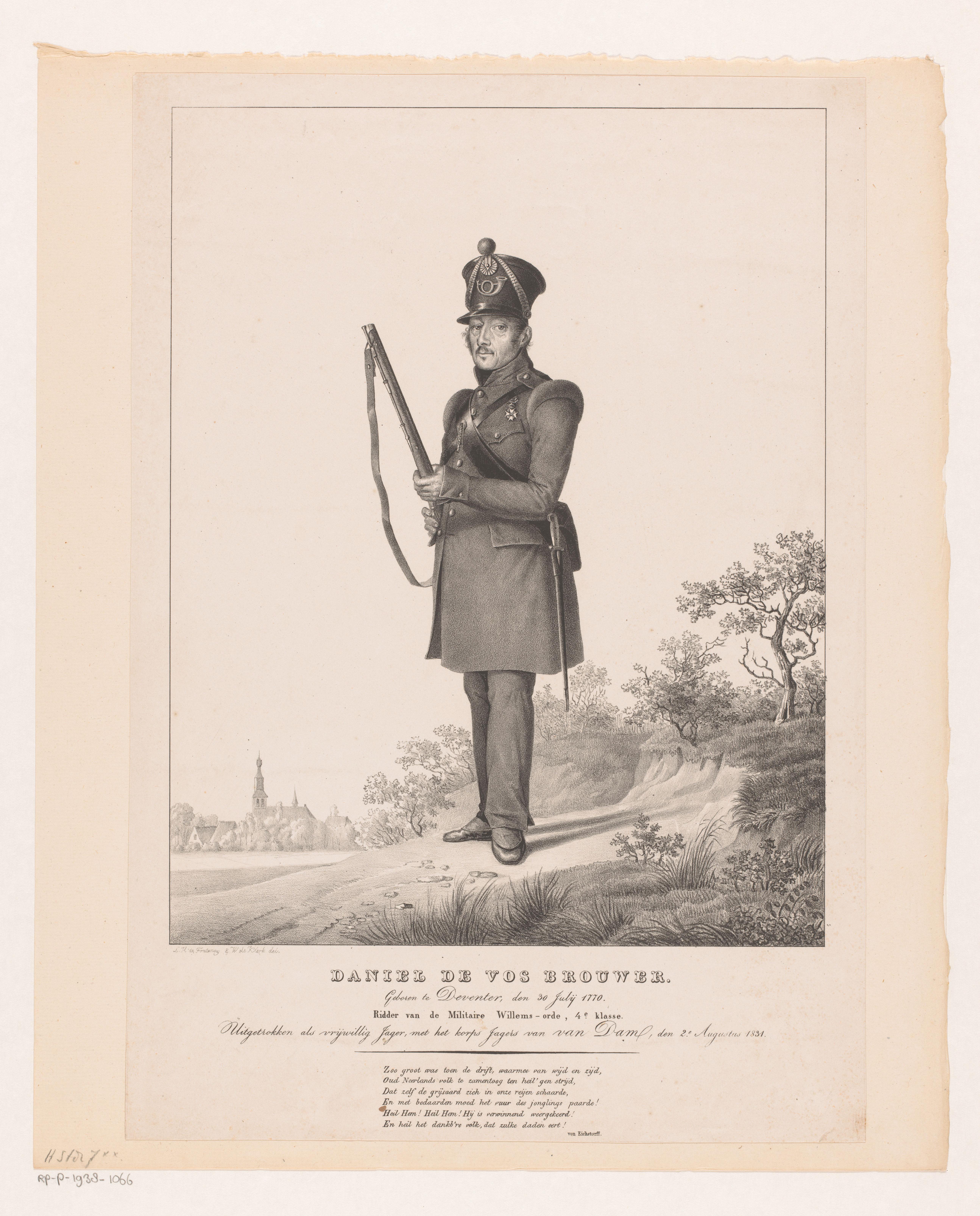 Portret van David de Vos Brouwer