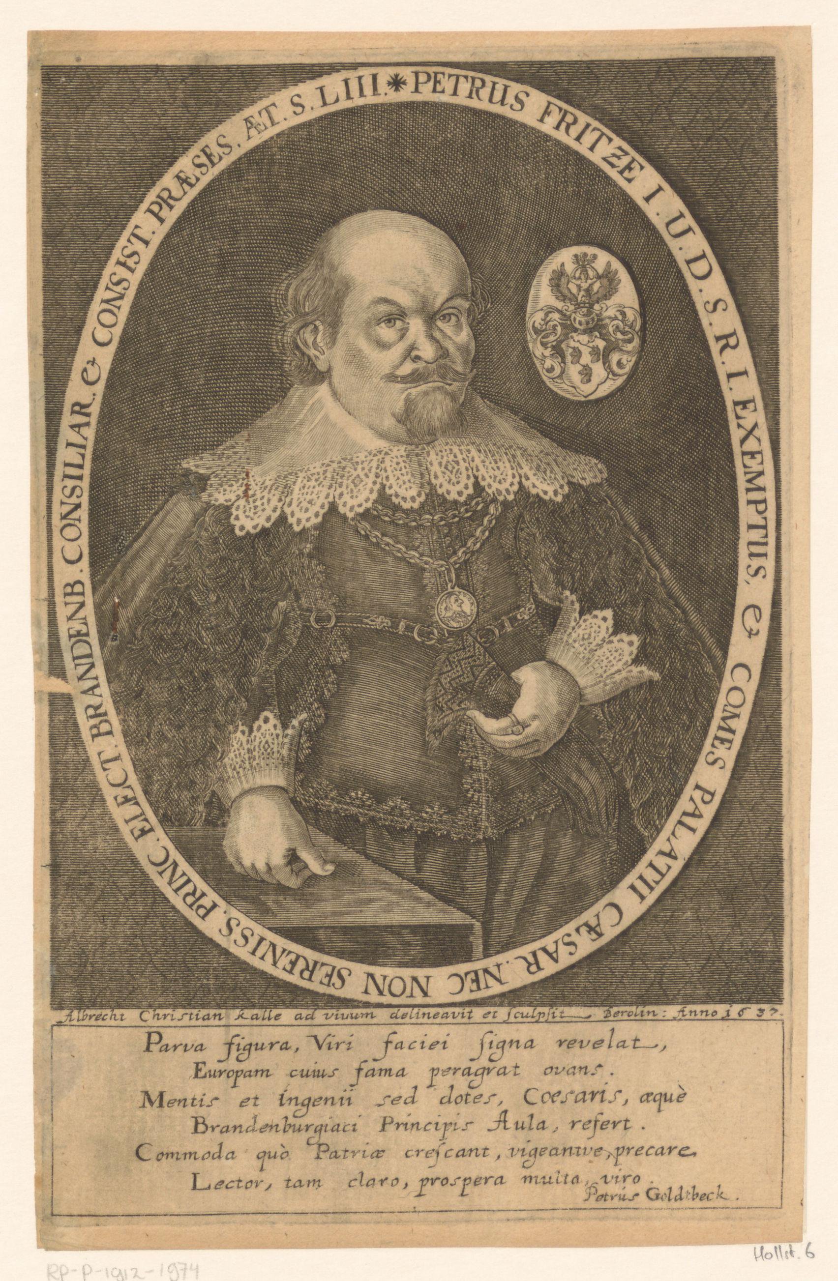 Portret van Petrus Fritze