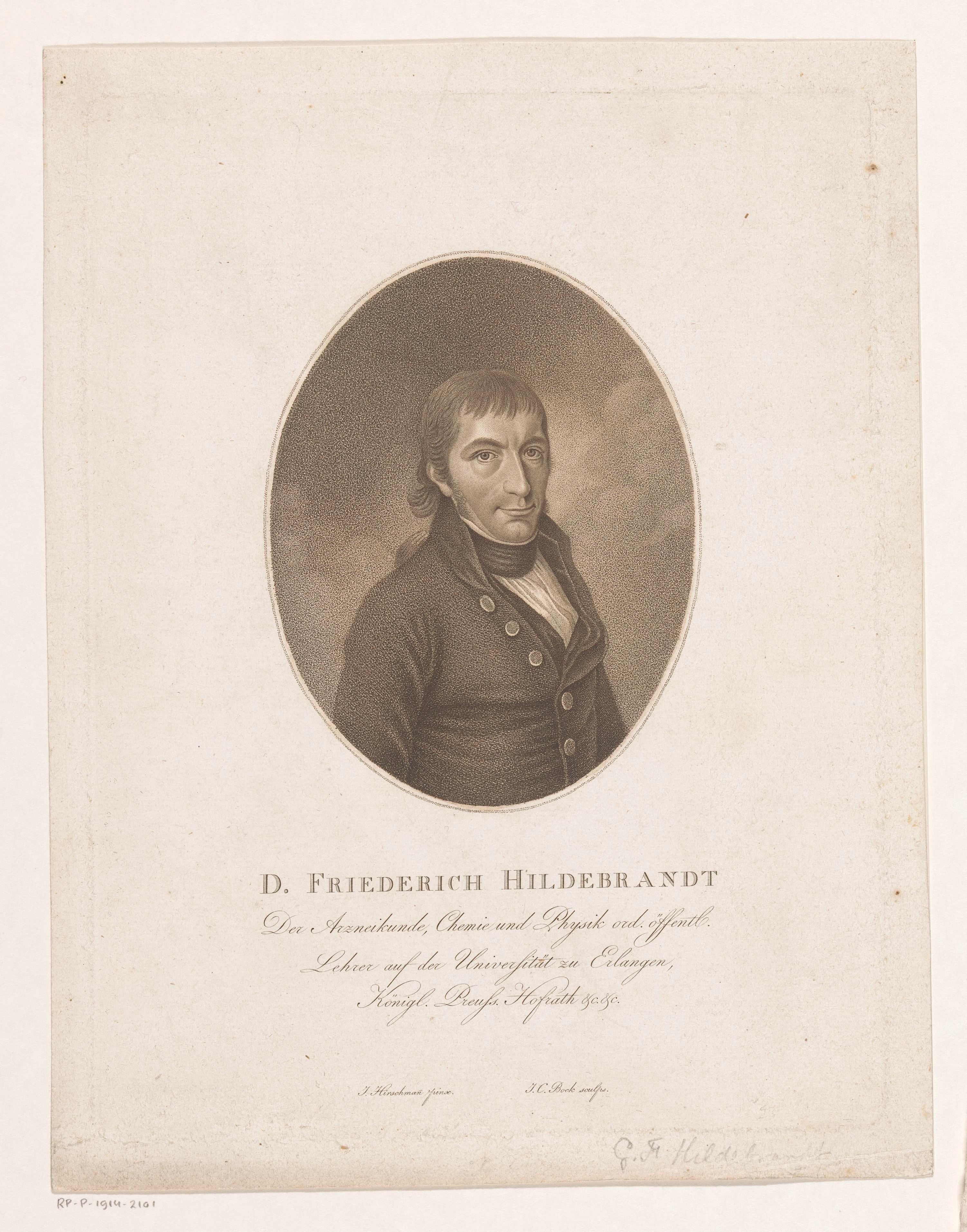 Portret van Georg Friedrich Hildebrandt