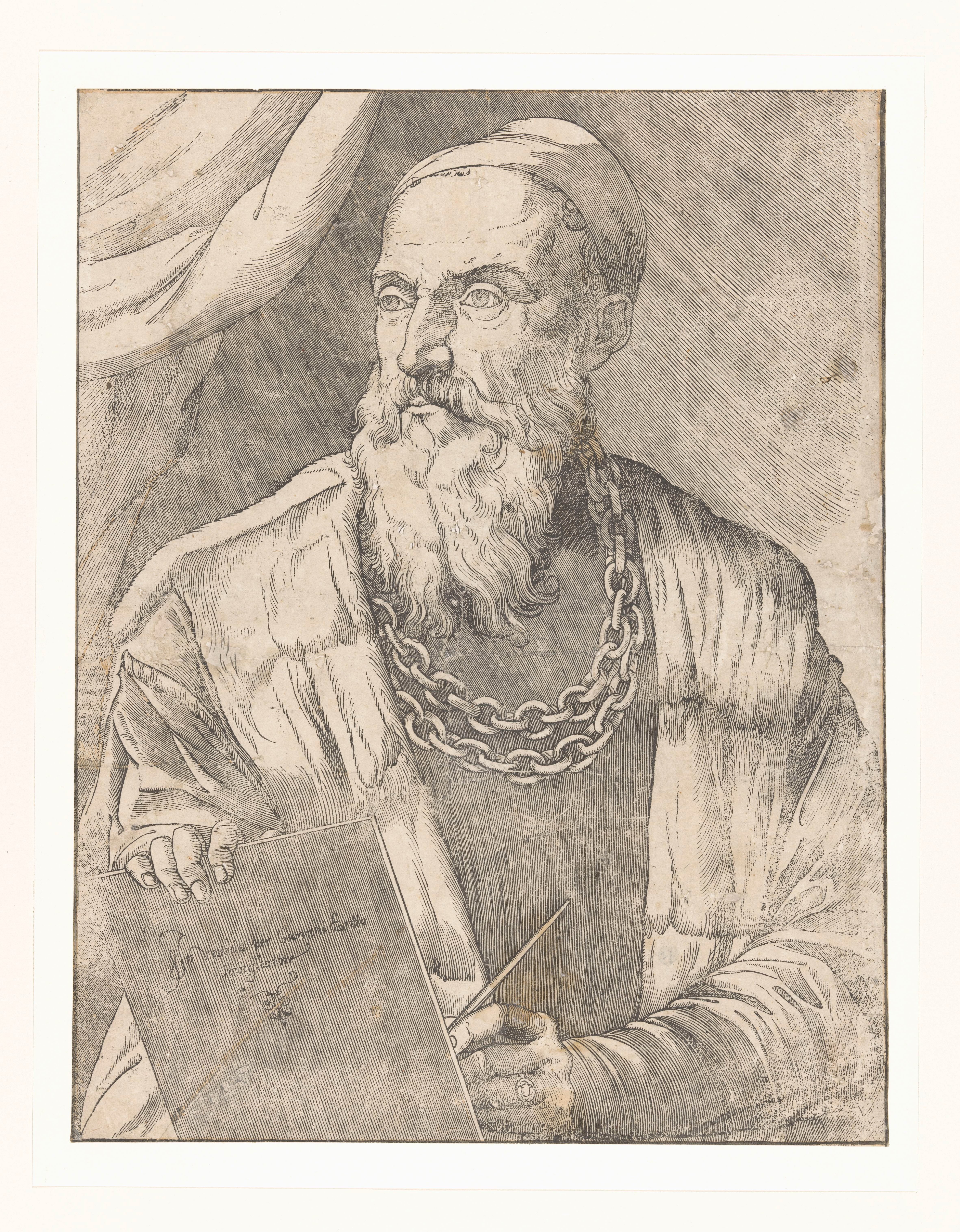 Portret van kunstenaar Titiaan