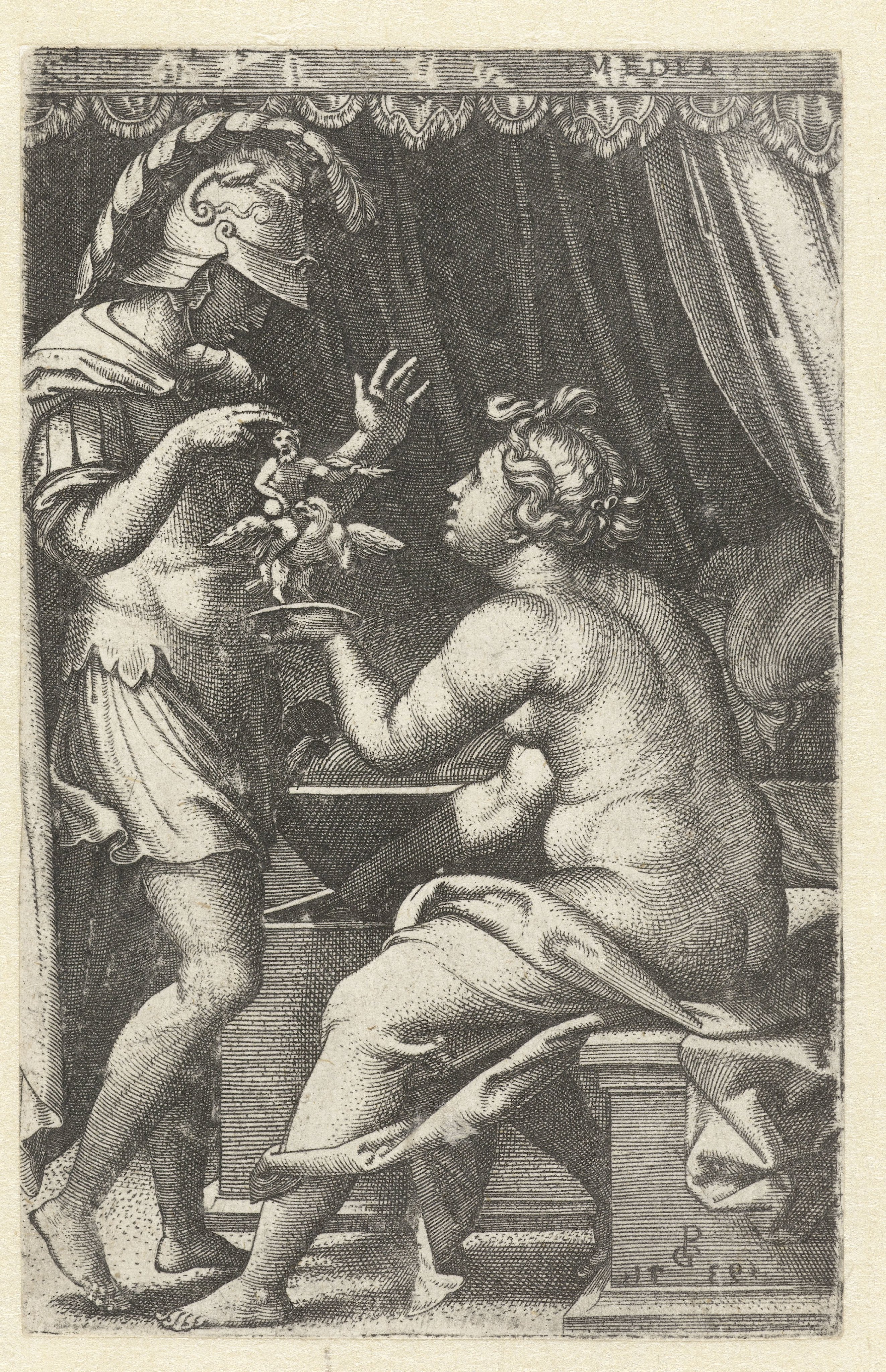 Medea geeft Jason beeld van Ganymedes met adelaar