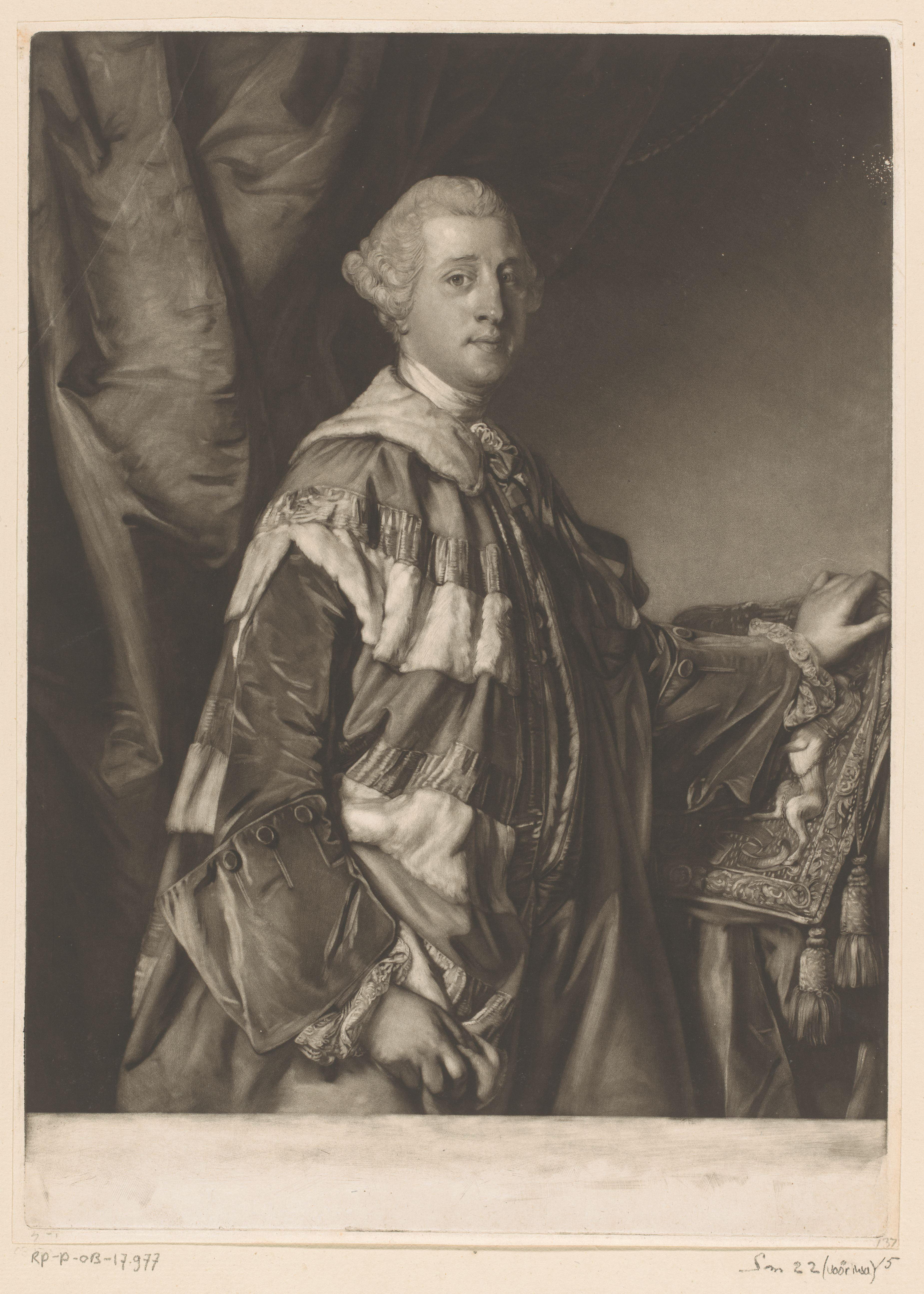 Portret van Granville Leveson-Gower