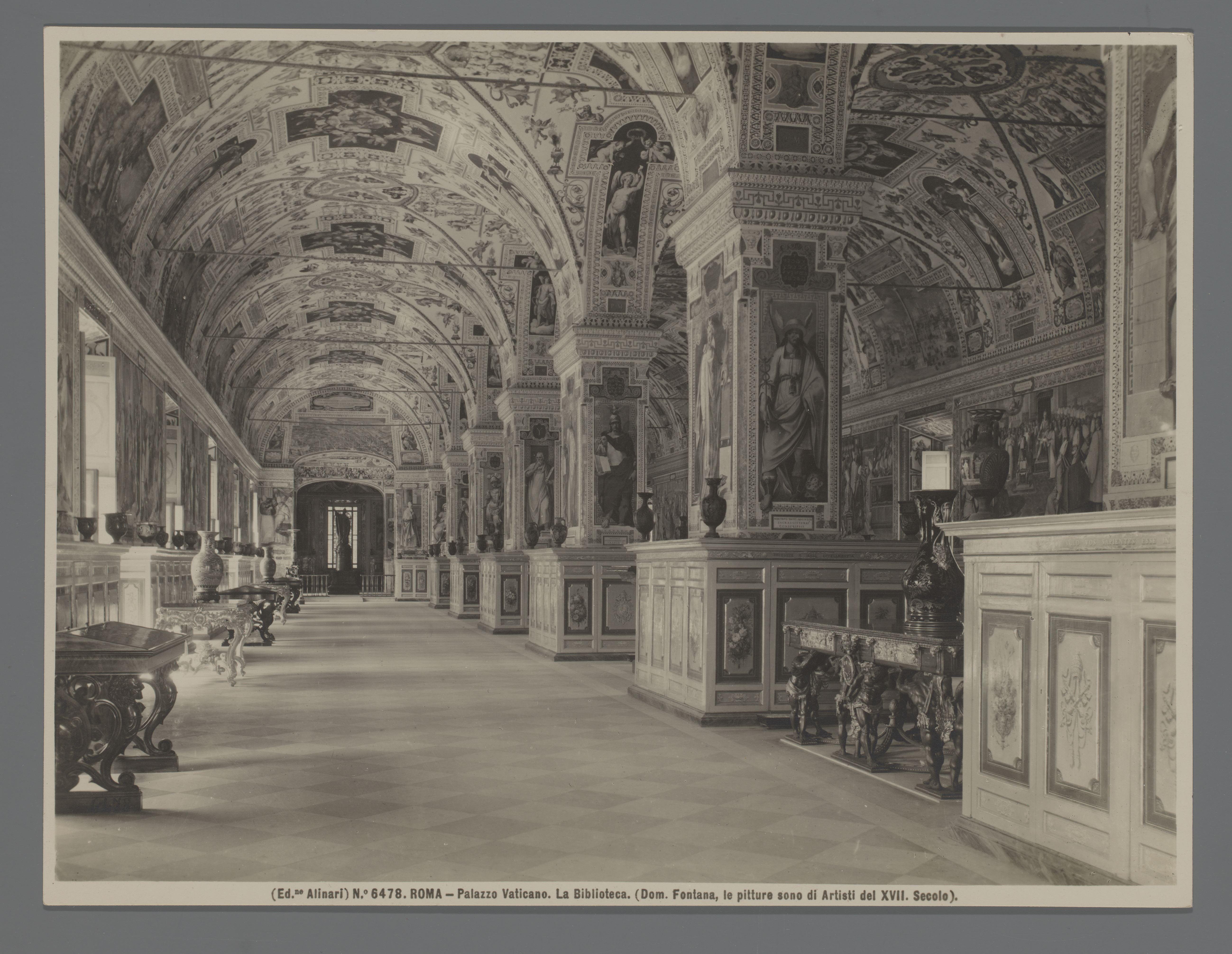Interieur van de Vaticaanse Bibliotheek