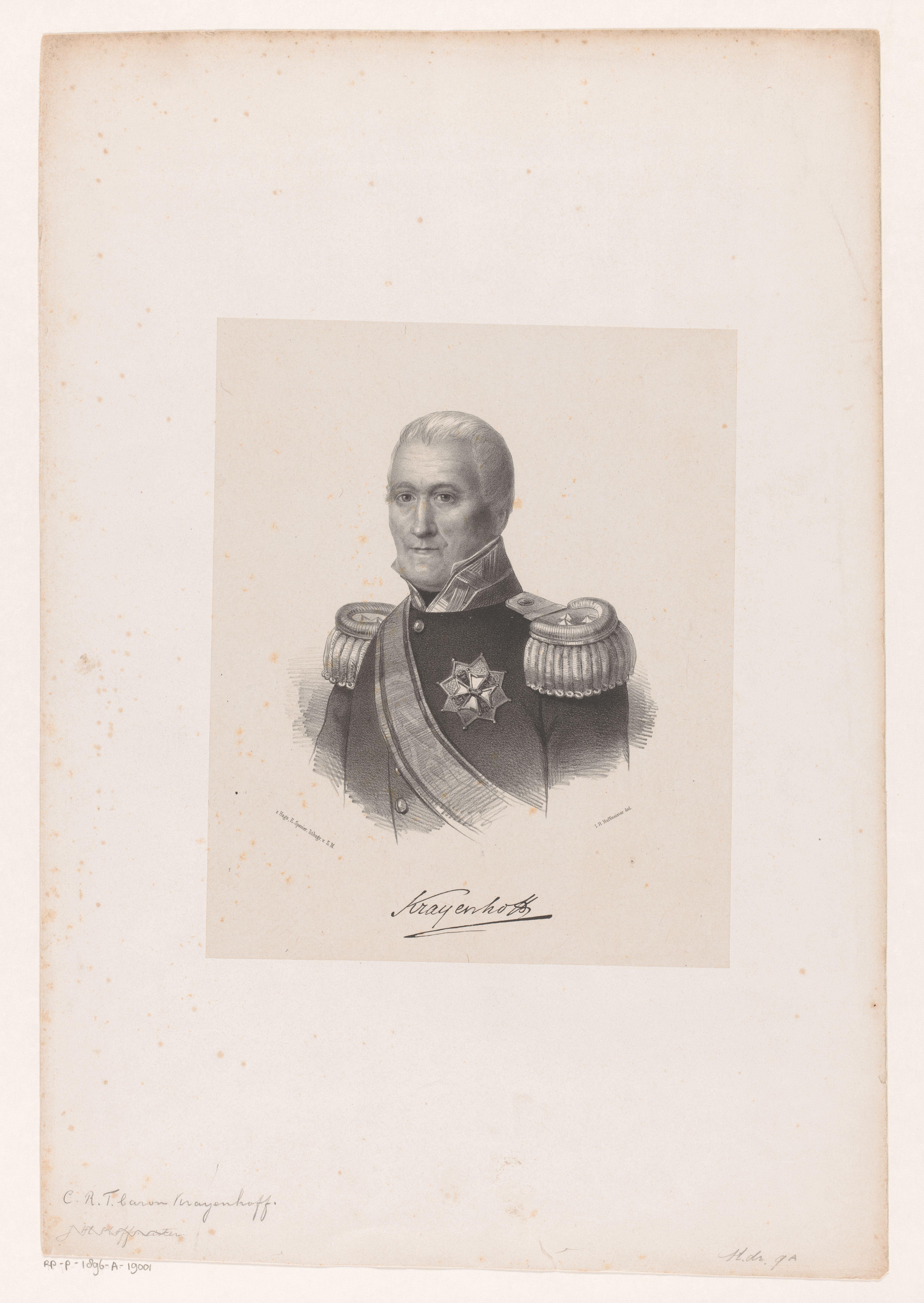 Portret van Cornelius Rudolphus Theodorus Krayenhoff