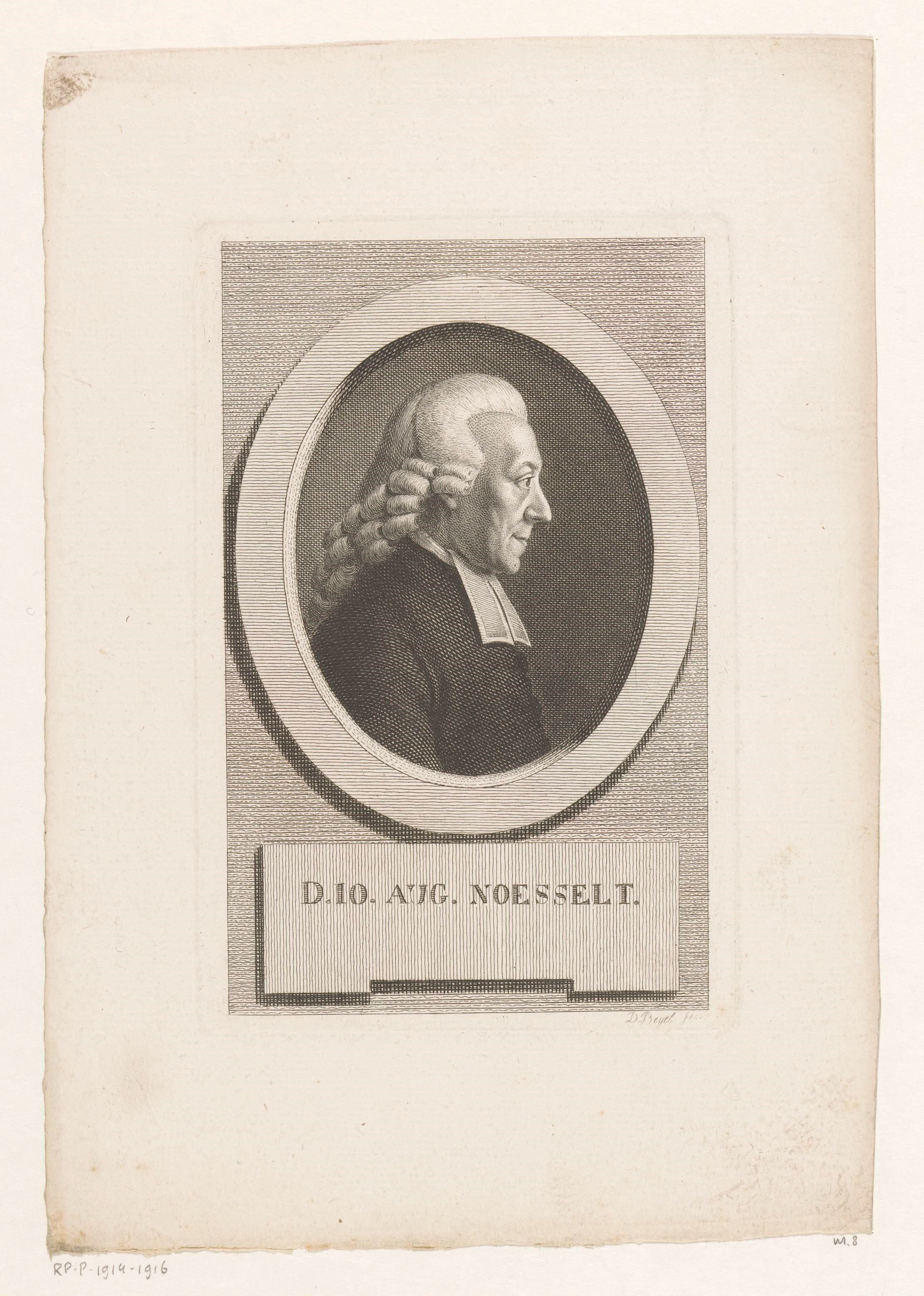 Portret van Johann August Noesselt