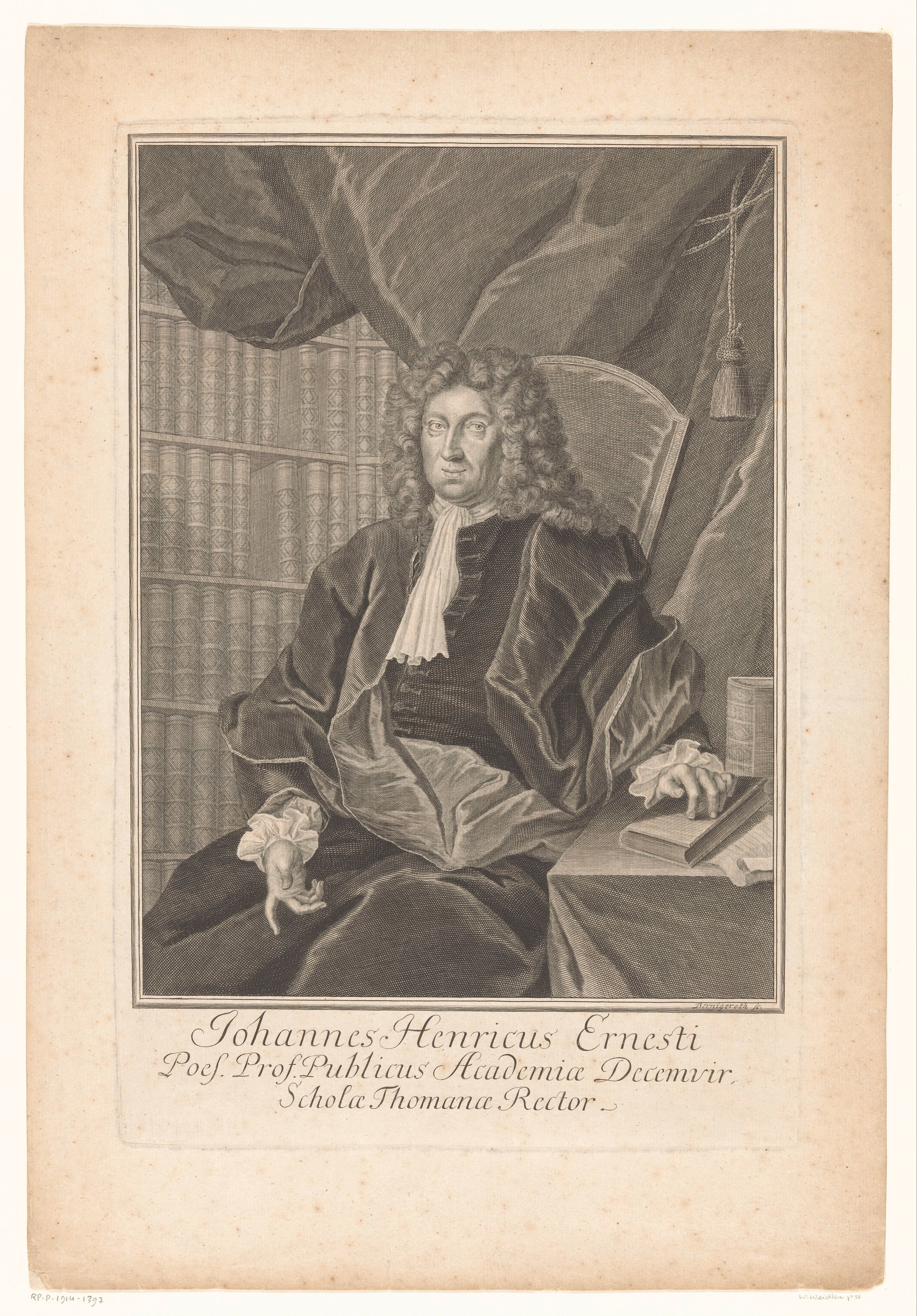 Portret van Johann Heinrich Ernesti