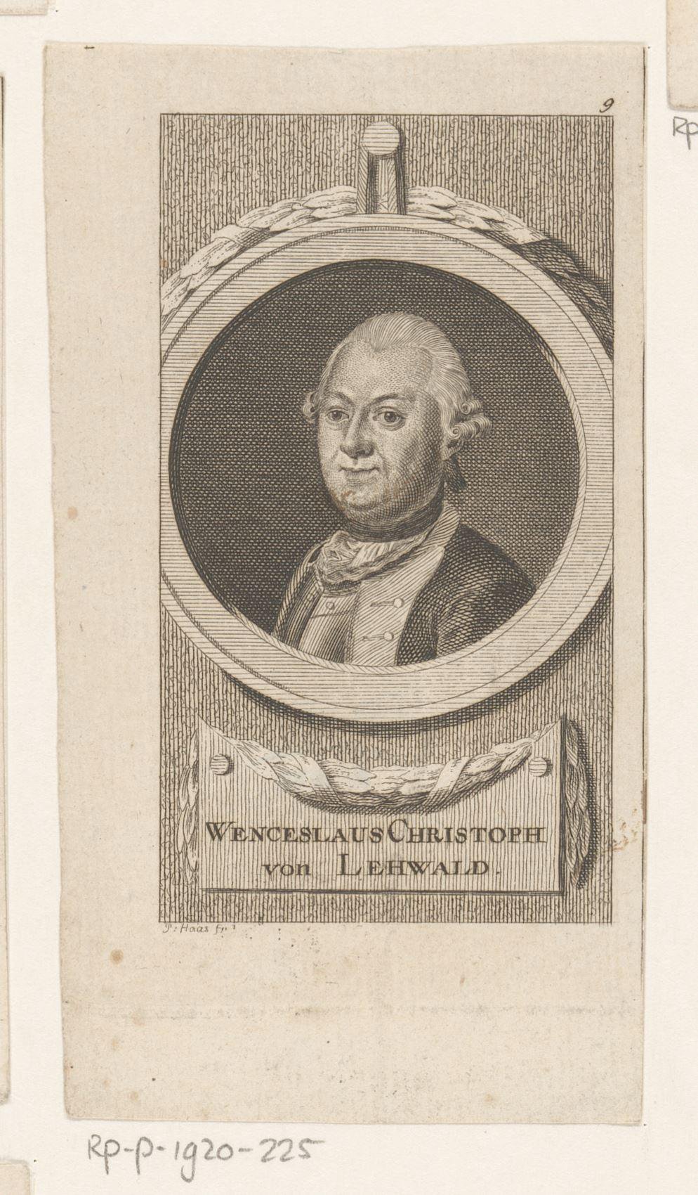 Portret van Wenzeslaus Christoph von Lehwald