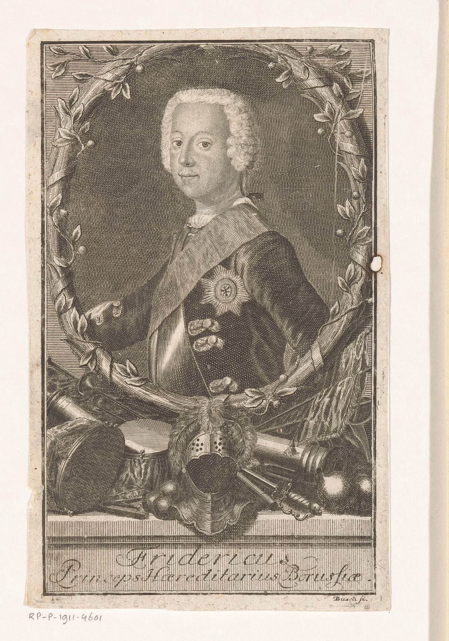 Portret van Frederik de Grote als kroonprins