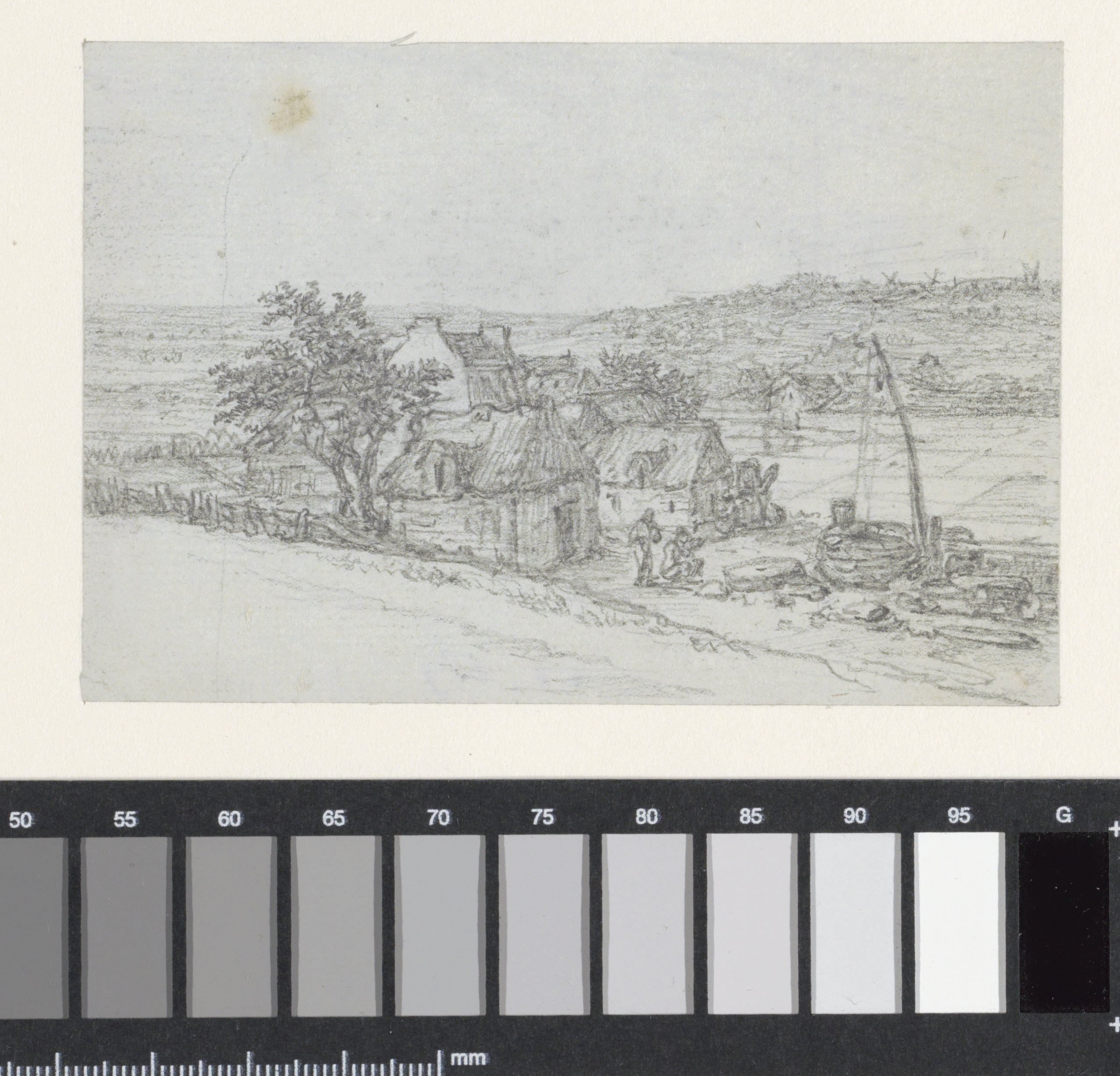 Boerderijen en een waterput