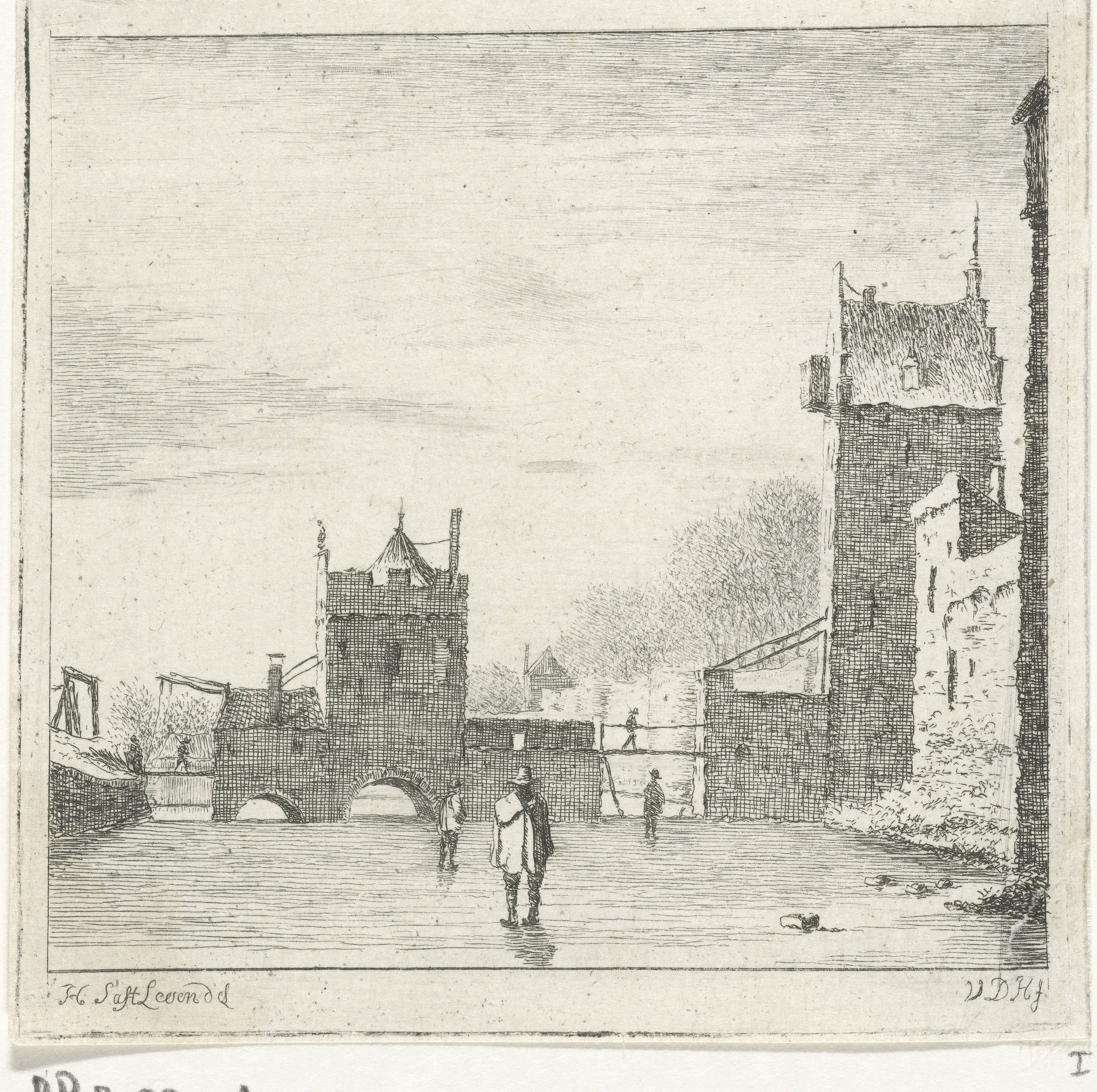 Wittevrouwenpoort te Utrecht bij winter