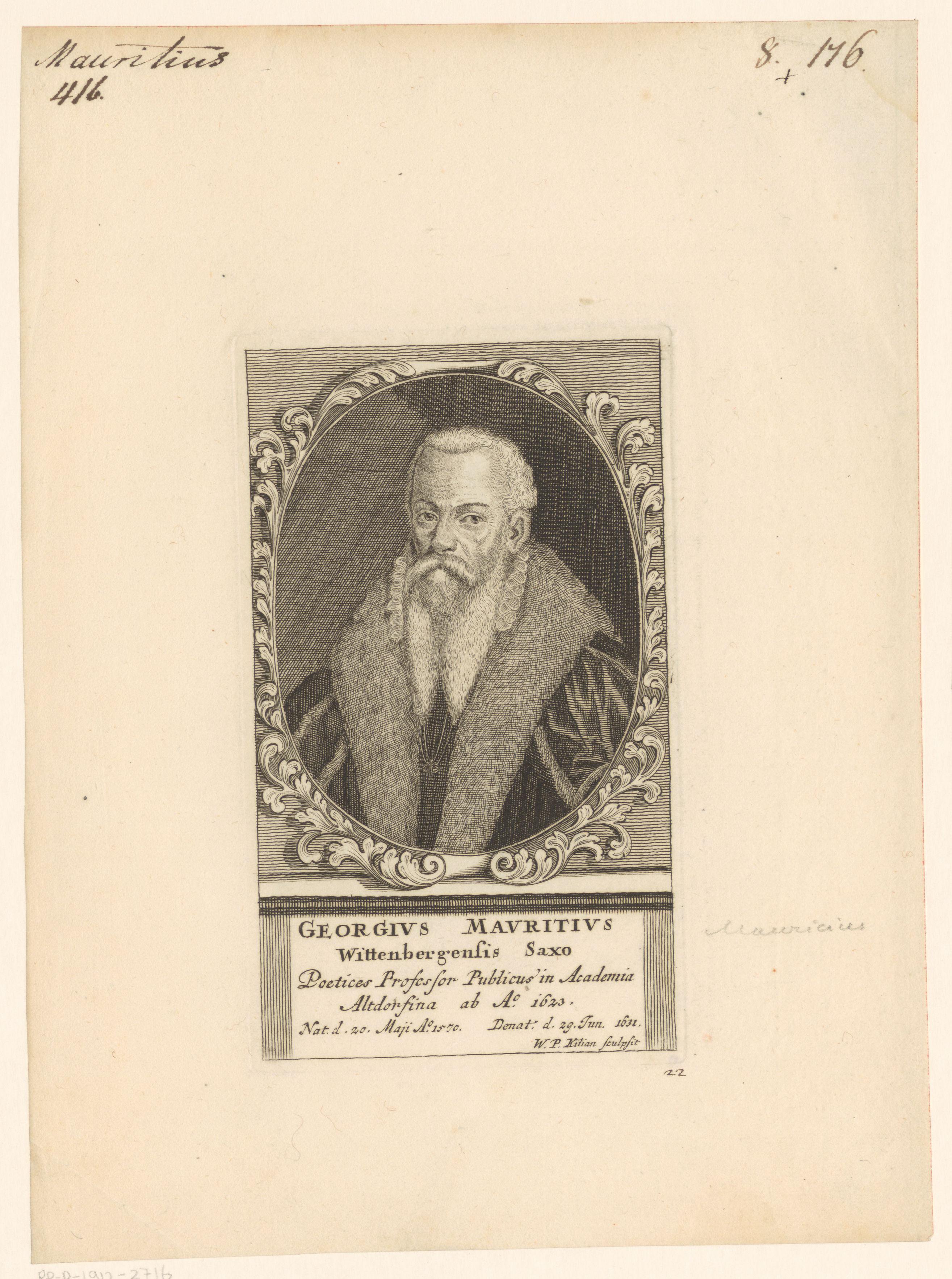 Portret van Georg Mauricius