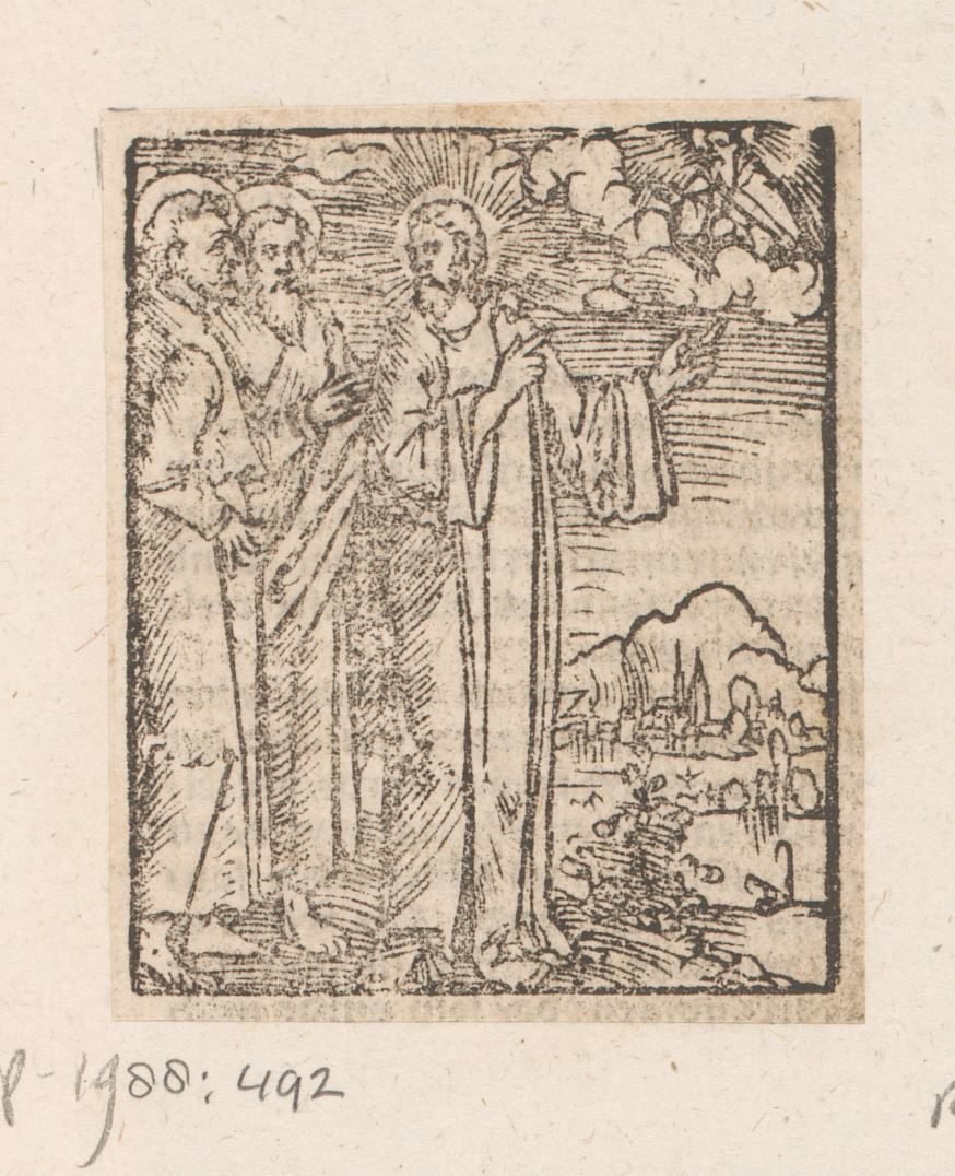 Christus met twee discipelen