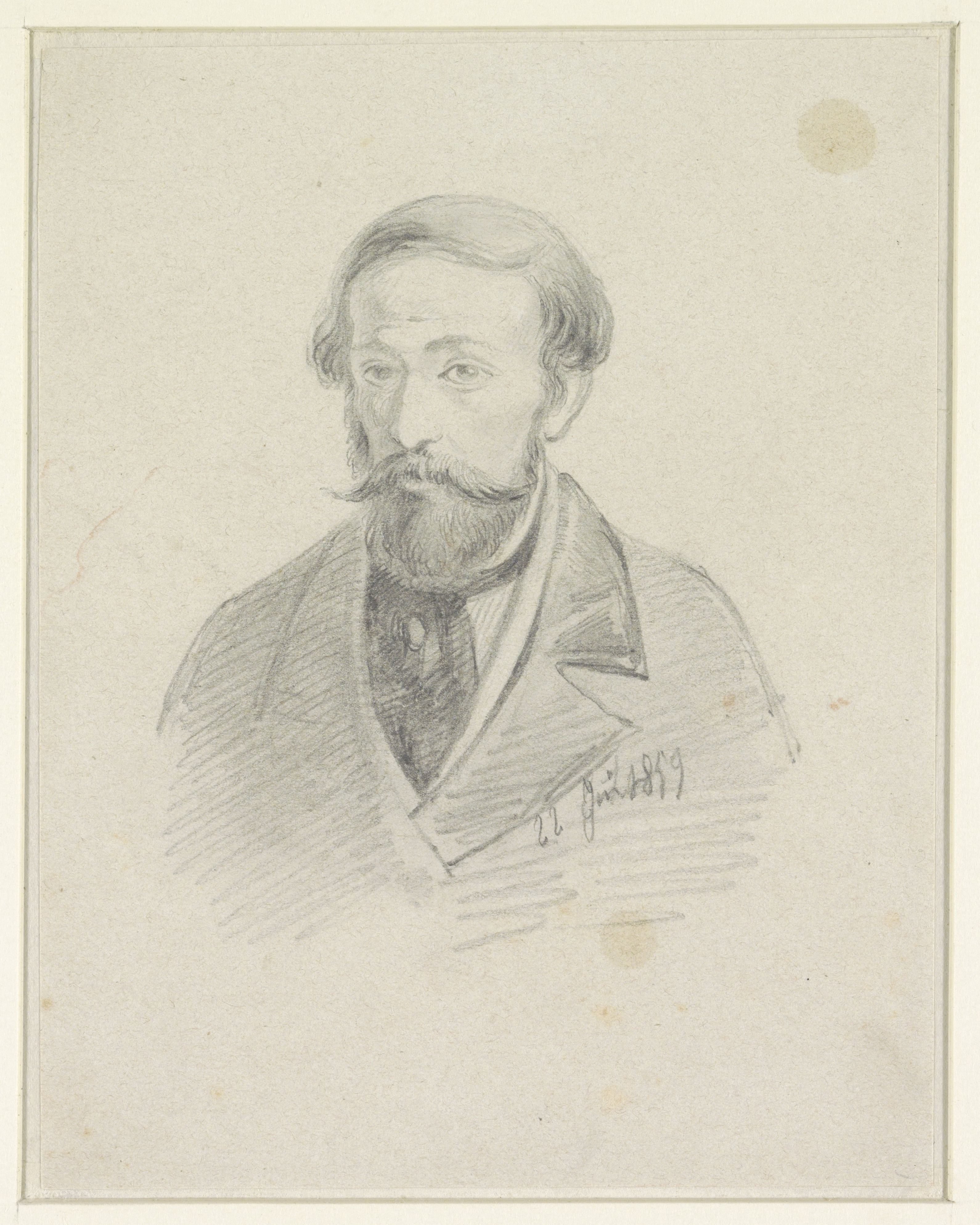 Zelfportret van Egidius Linnig