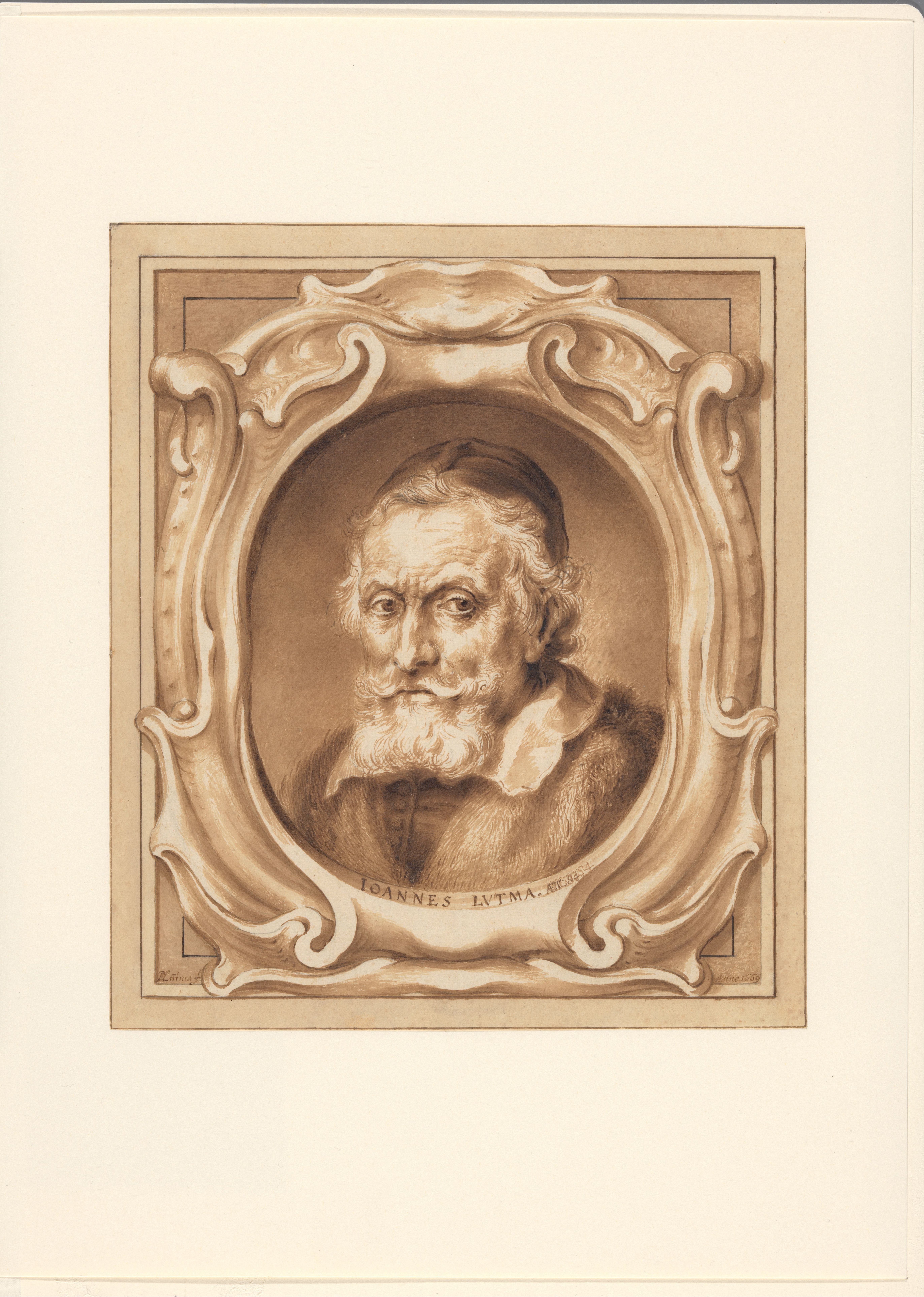 Portret van Janus Lutma de Oude op 84-jarige leeftijd