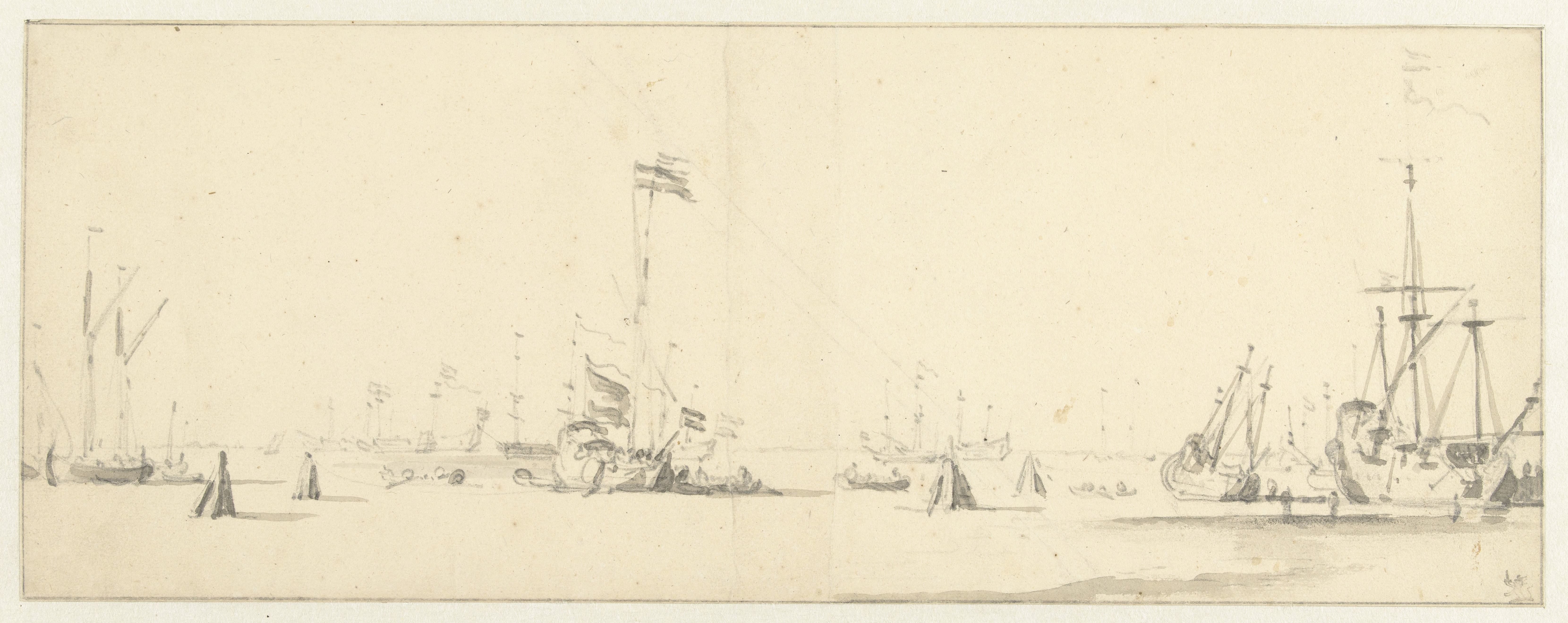 De Hollandse vloot voor anker