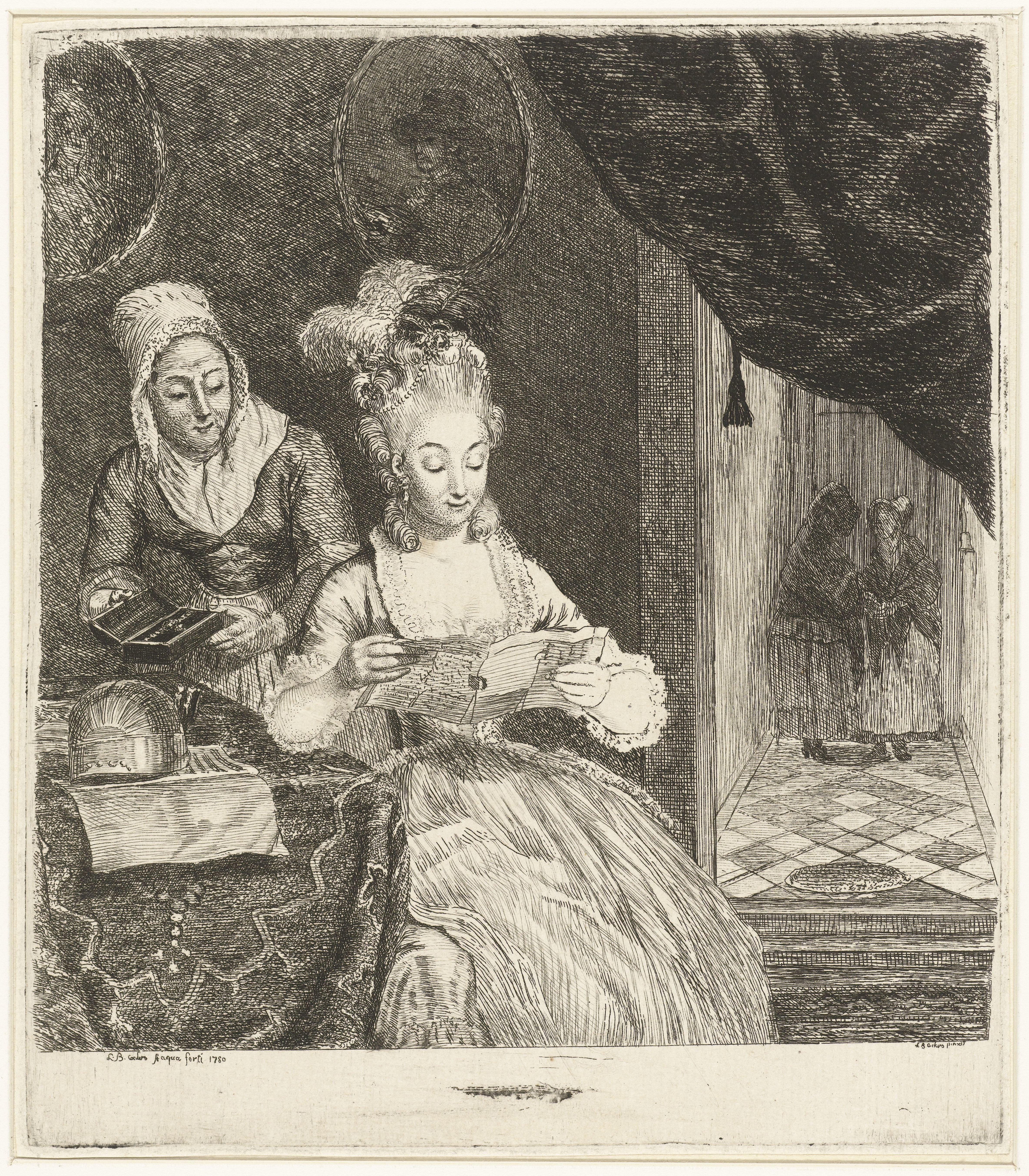 Jonge vrouw leest een brief