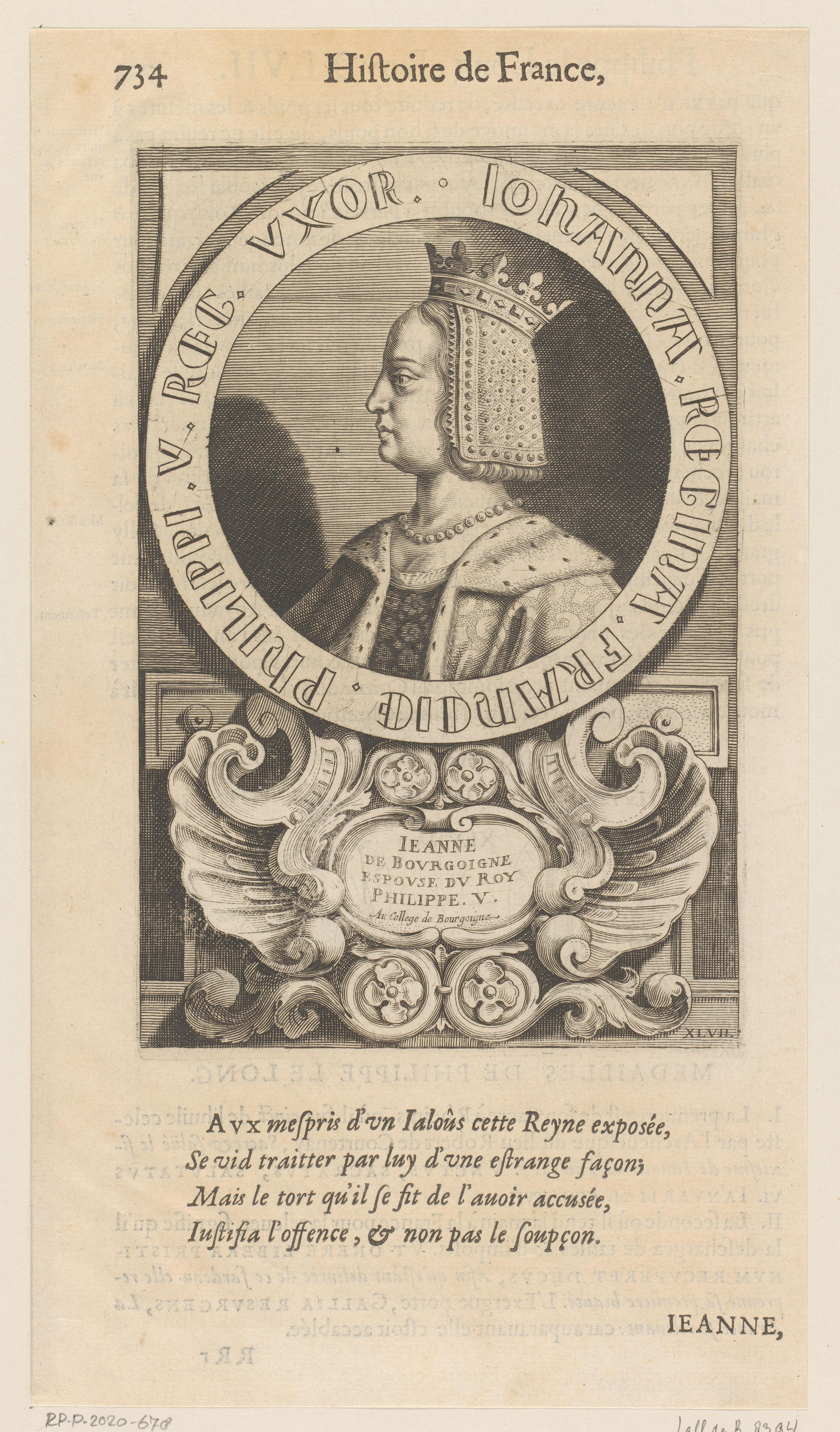Portret van Johanna II van Bourgondië