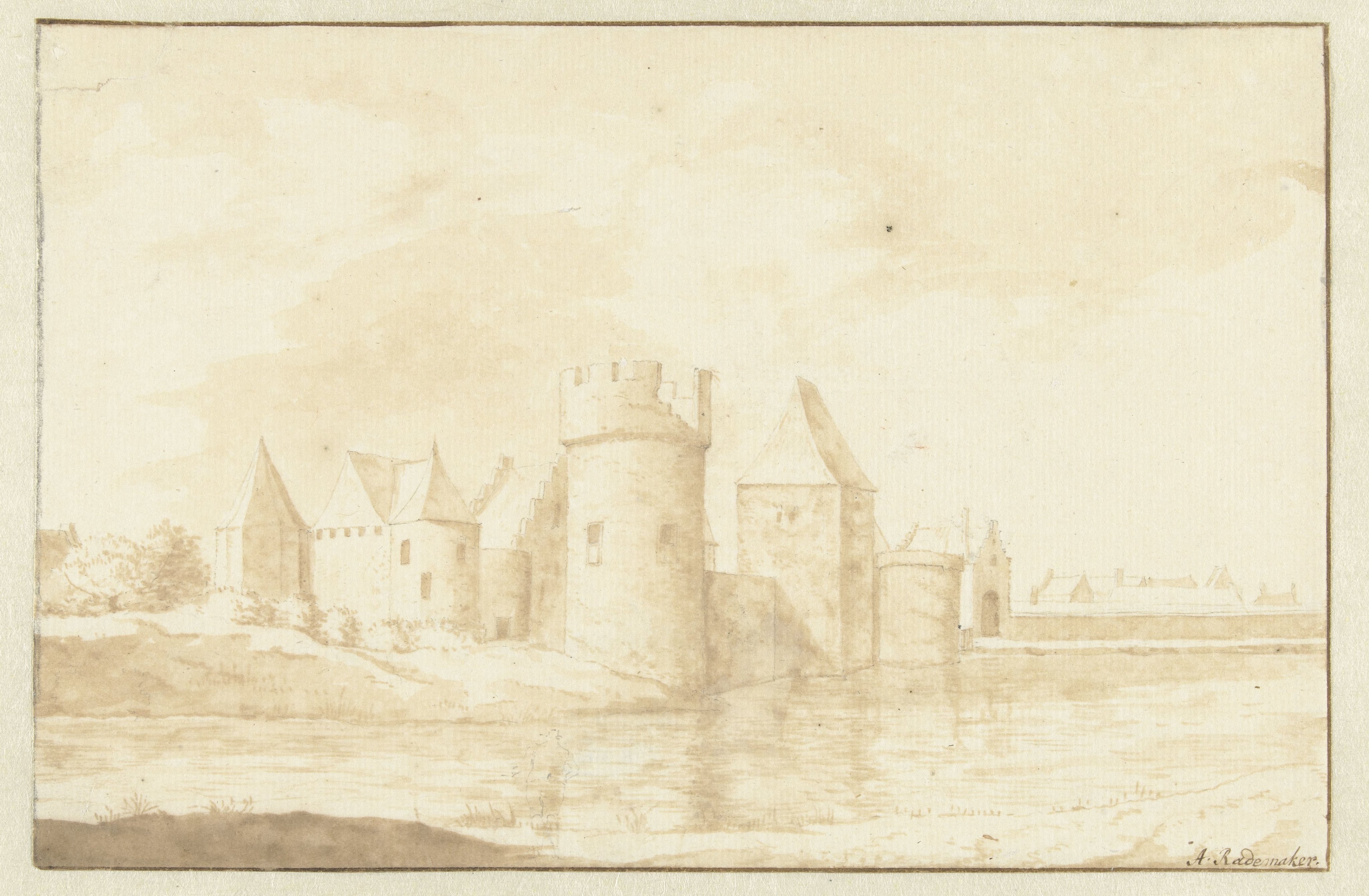 Gezicht op het Kasteel Radboud van Medemblik