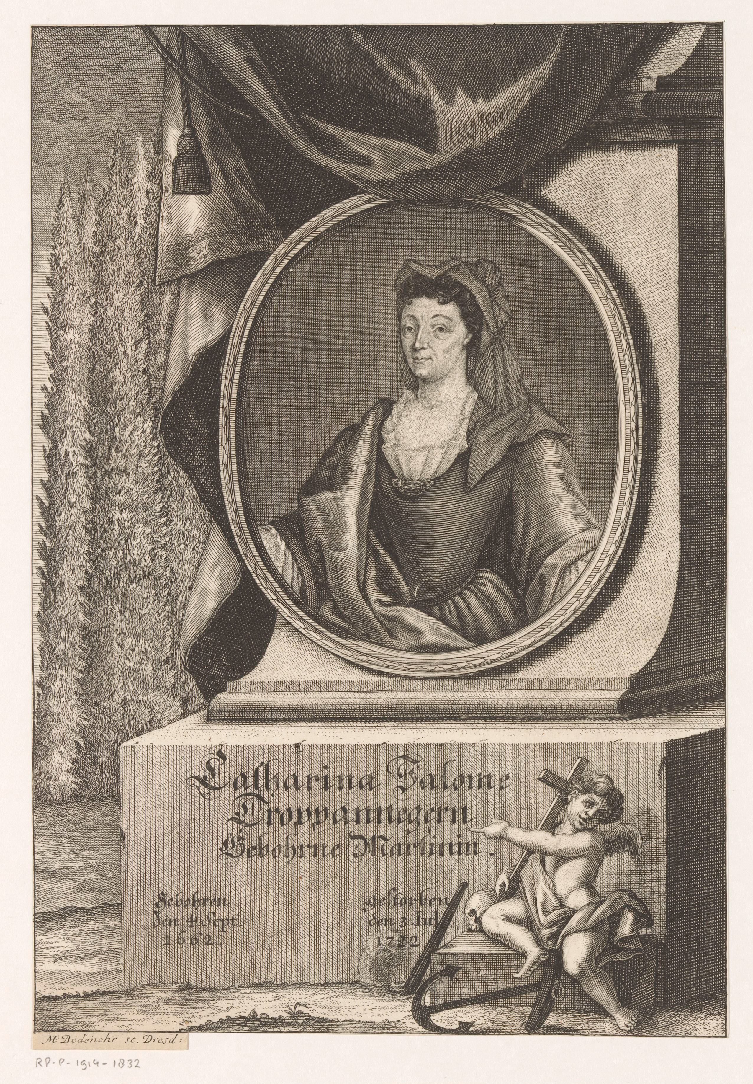 Portret van Catharina Salome Troppaneger